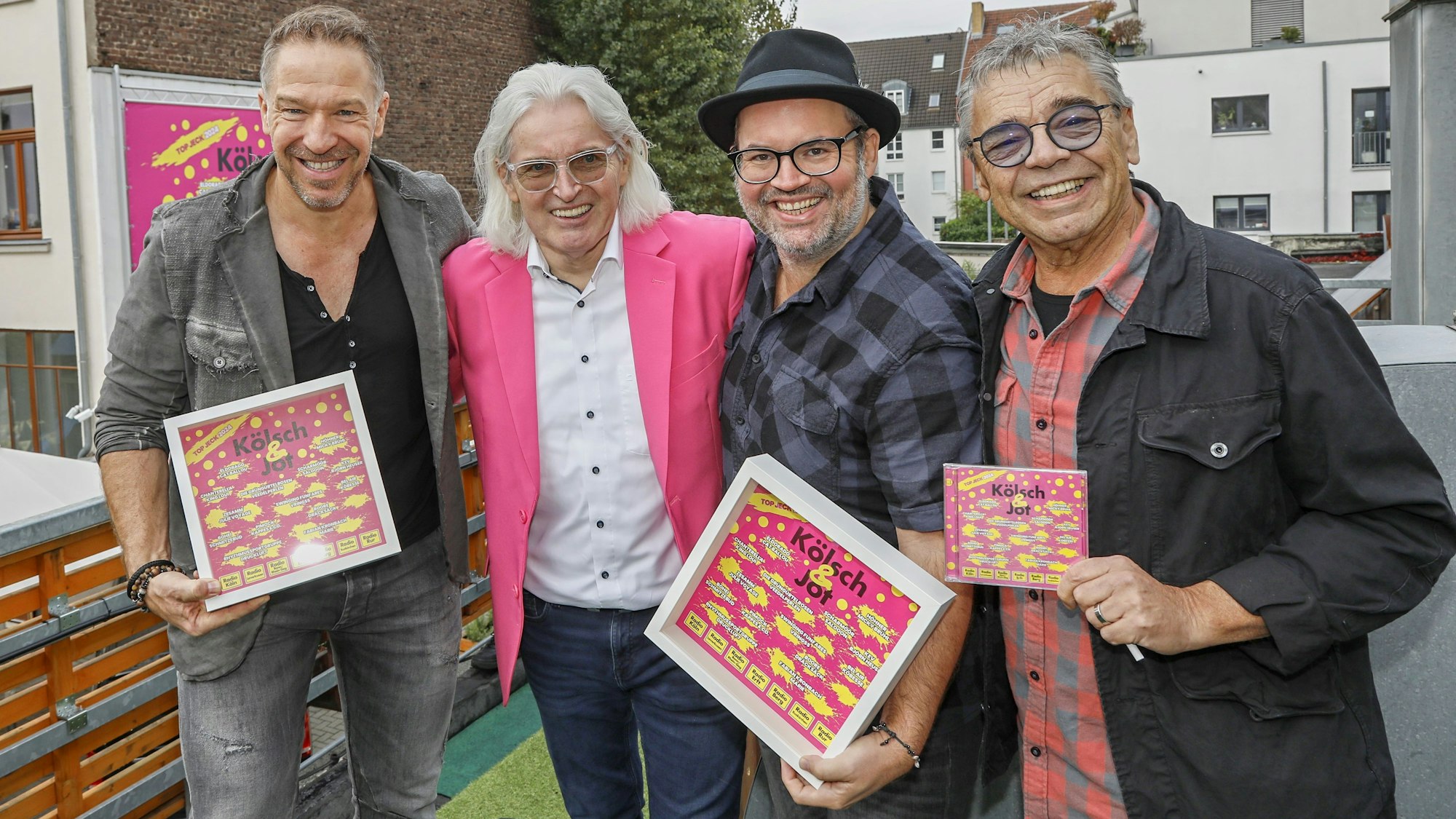 Jürgen Hoppe mit Patrick Lück, Björn Heuser und Micky Brühl.