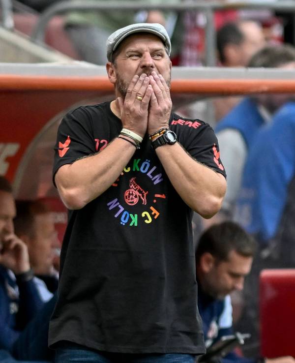 FC-Trainer Steffen Baumgart während der Partie gegen den VfB Stuttgart am 30. September 2023.
