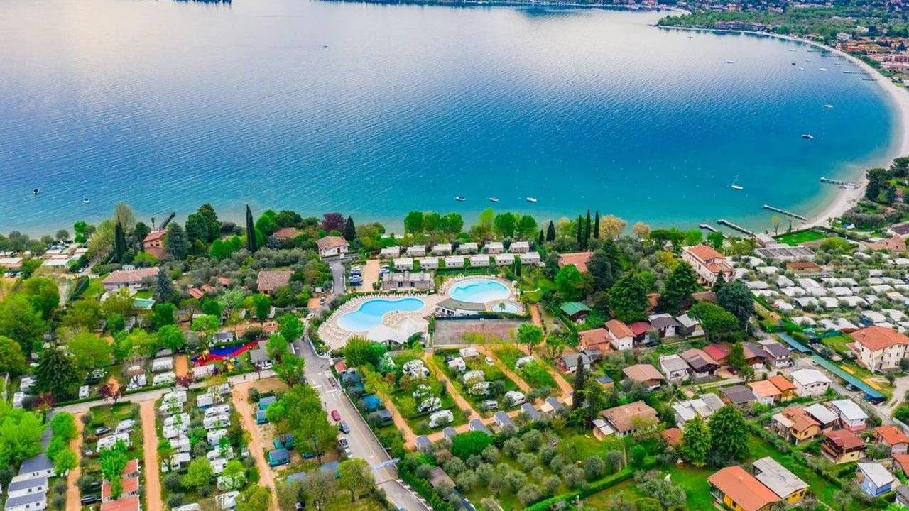 Aussicht auf den Campingplatz Europa Silvella