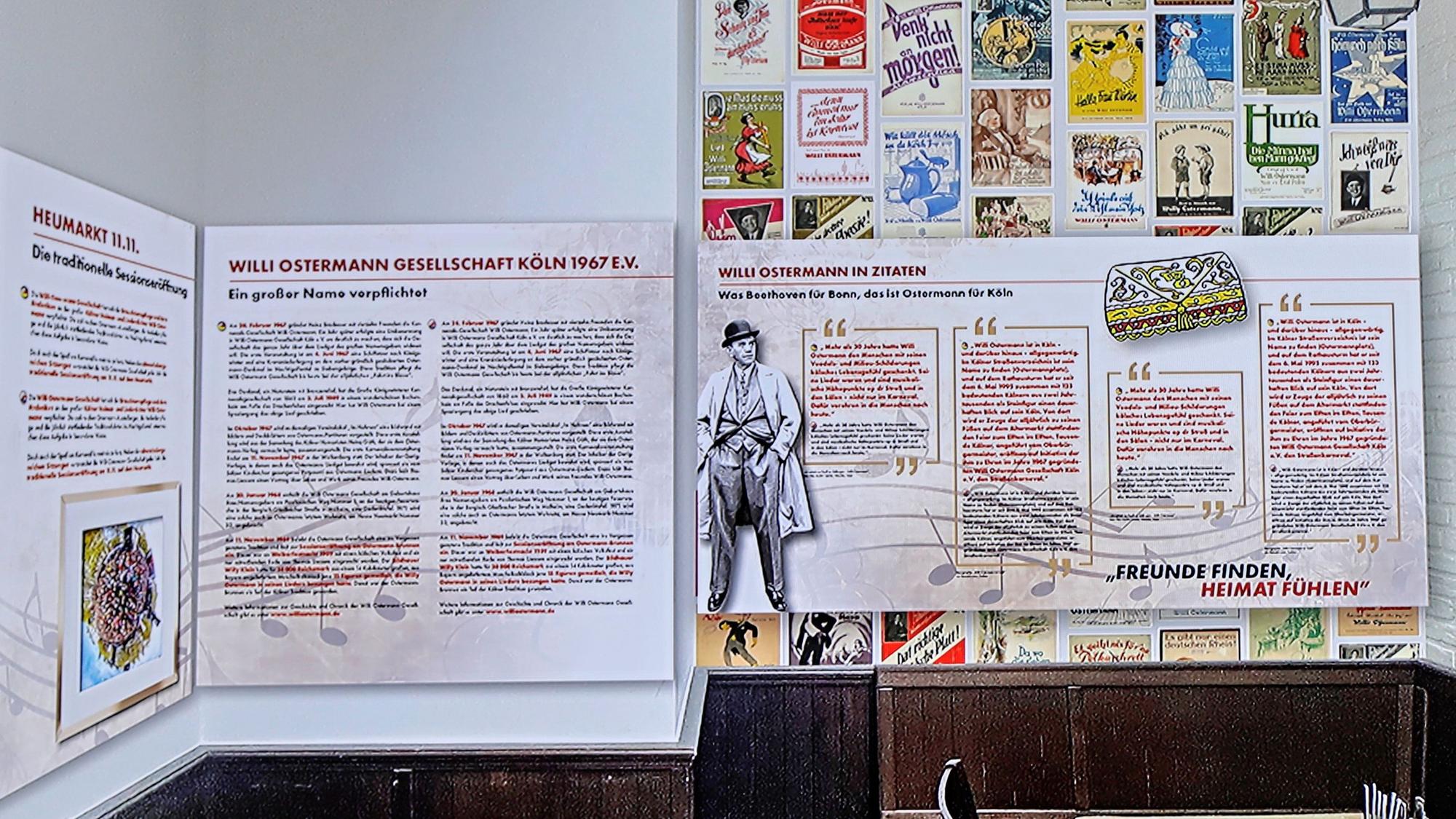 Die Wände der „Ostermanngasse“ im Brauhaus Sion.
