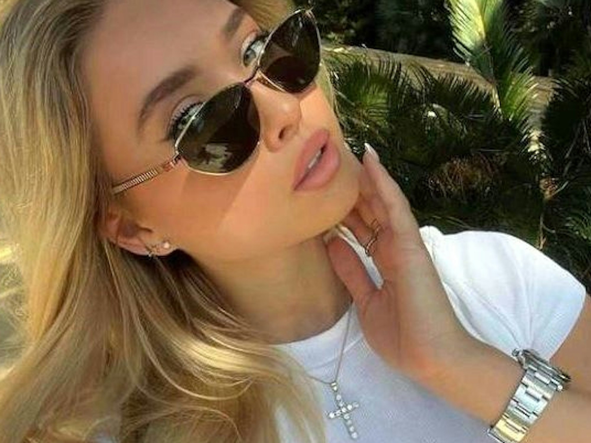 Shania Geiss - die Tochter von Carmen und Robert Geiss. Das Selfie hat sie im April 2023 auf ihrem Instagram-Account gepostet.