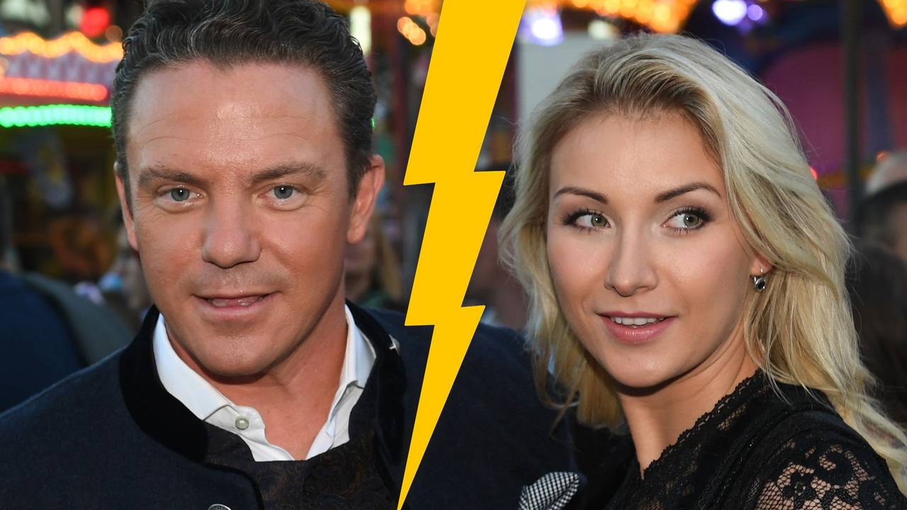 Stefan Mross und Anna-Carina Woitschack posieren für ein Foto.