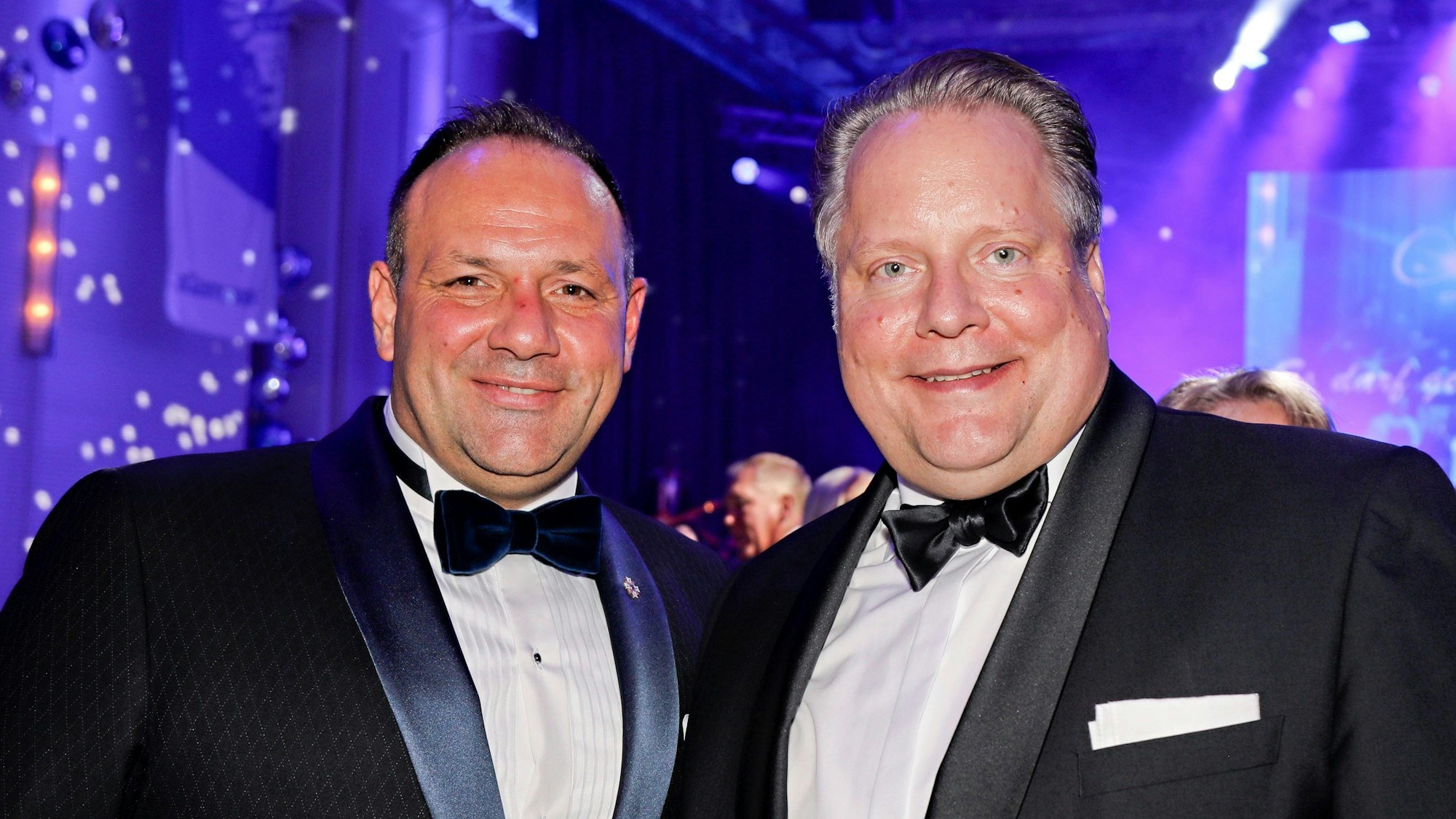 Blaue-Funken-Präsident Björn Griesemann und der federführende Mann des BallKristalls, Senatspräsident Lutz Schade