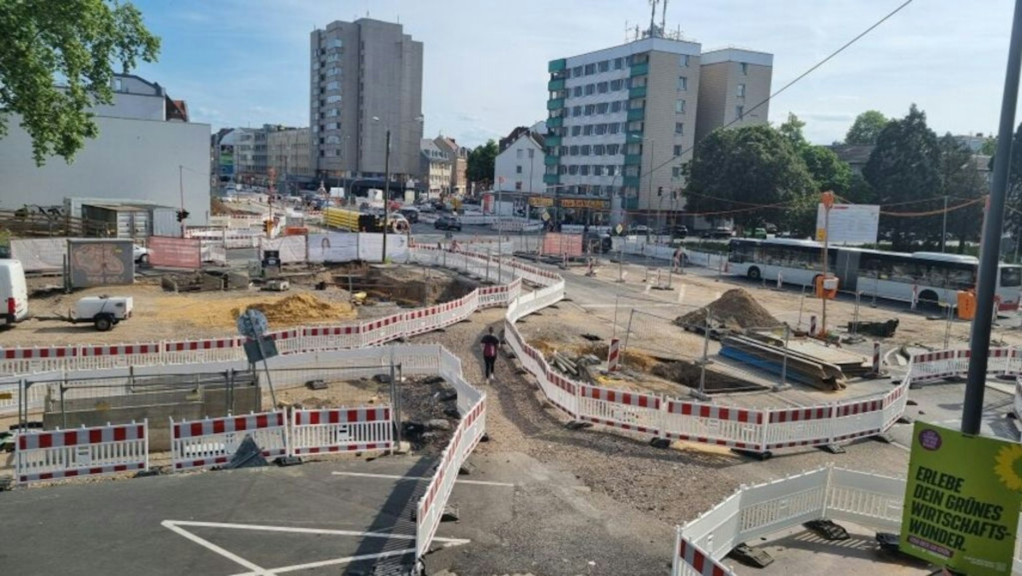 Eine Baustelle der Kölner Stadtbahn