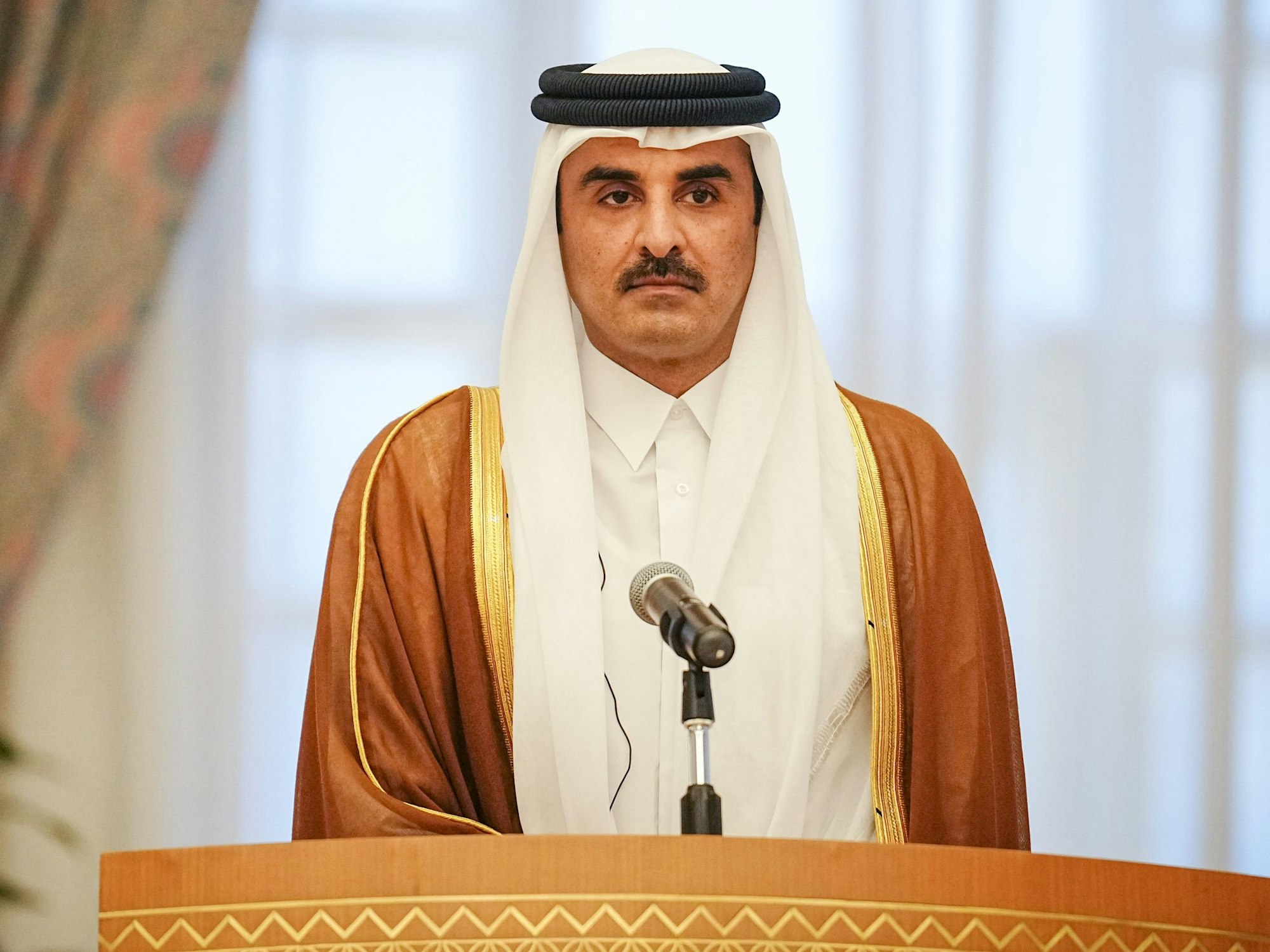 Der Emir von Katar, Tamim bin Hamad Al Thani, hier auf einem Foto vom 25.9.2022.