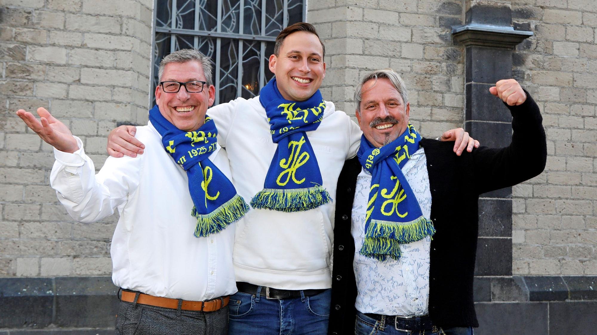 Das Kölner Dreigestirn mit Friedrich, Sascha und Werner Klupsch.