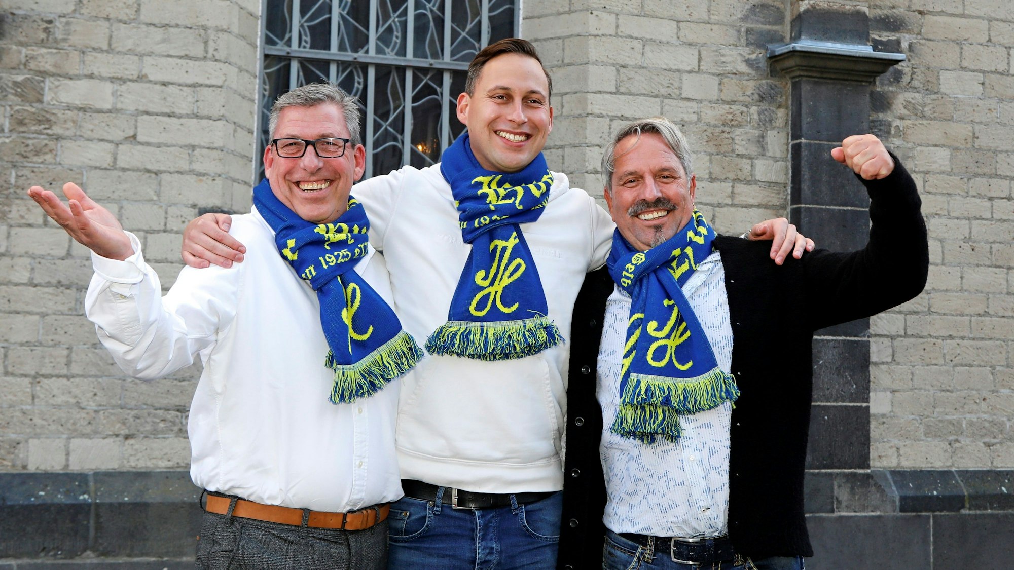 Das Kölner Dreigestirn mit Friedrich, Sascha und Werner Klupsch.