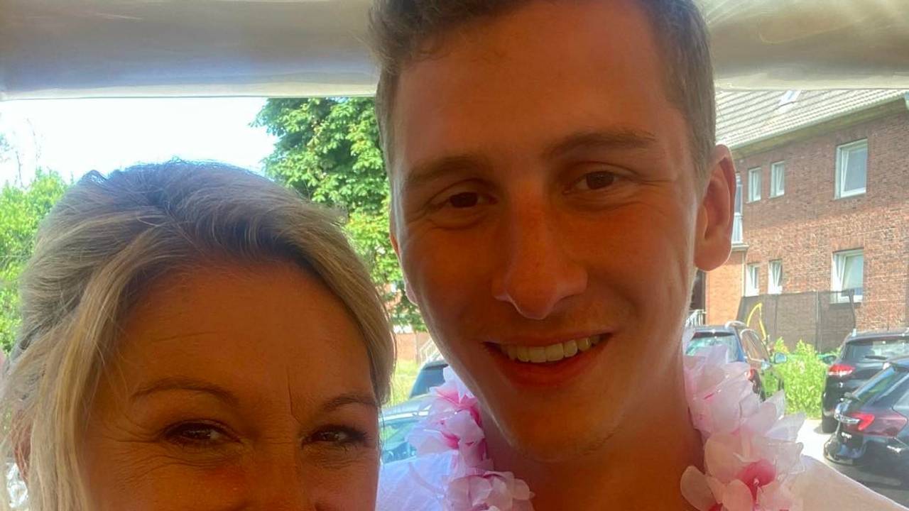 Mutter und Sohn auf dem Foto