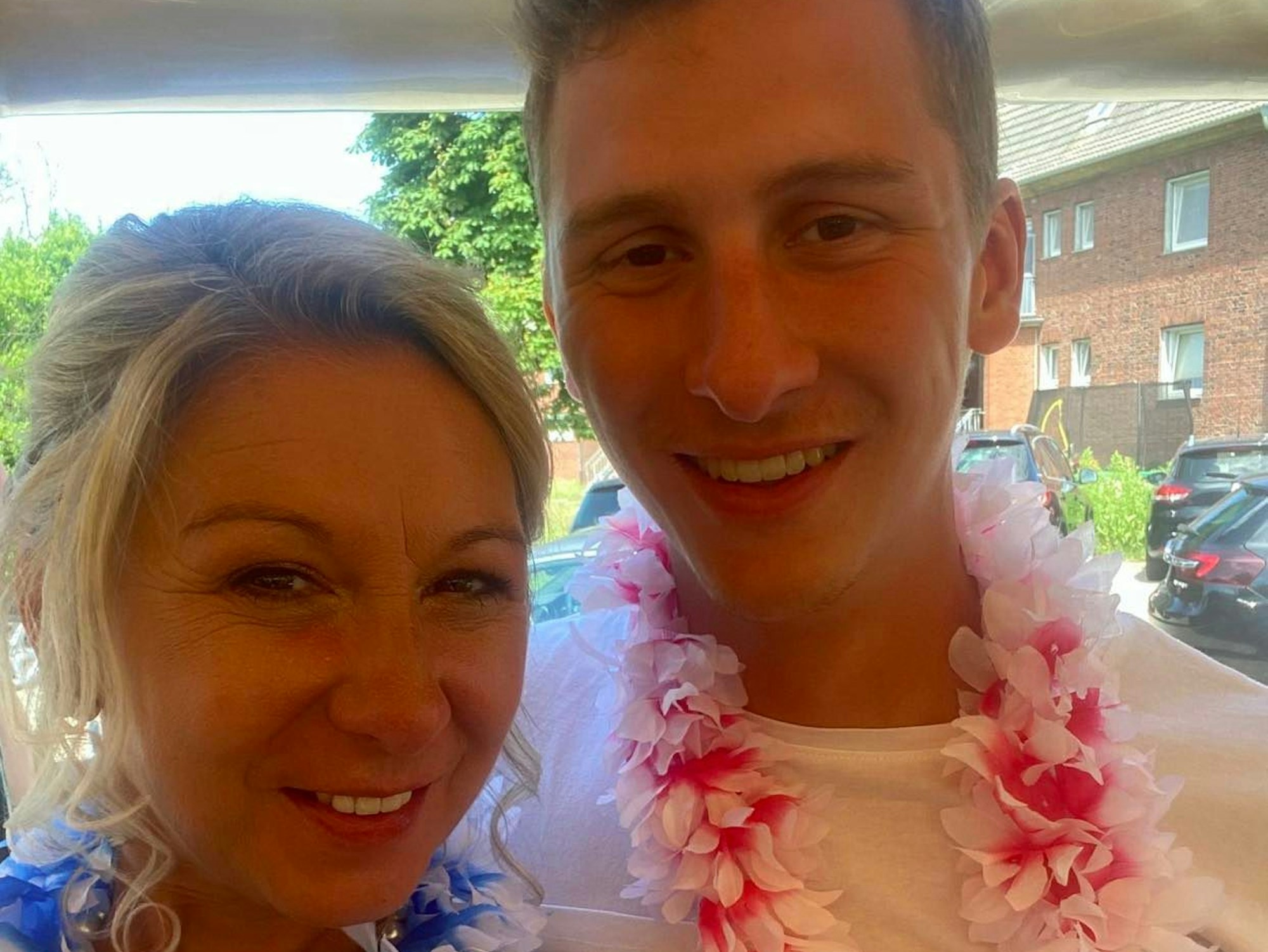 Mutter und Sohn auf dem Foto