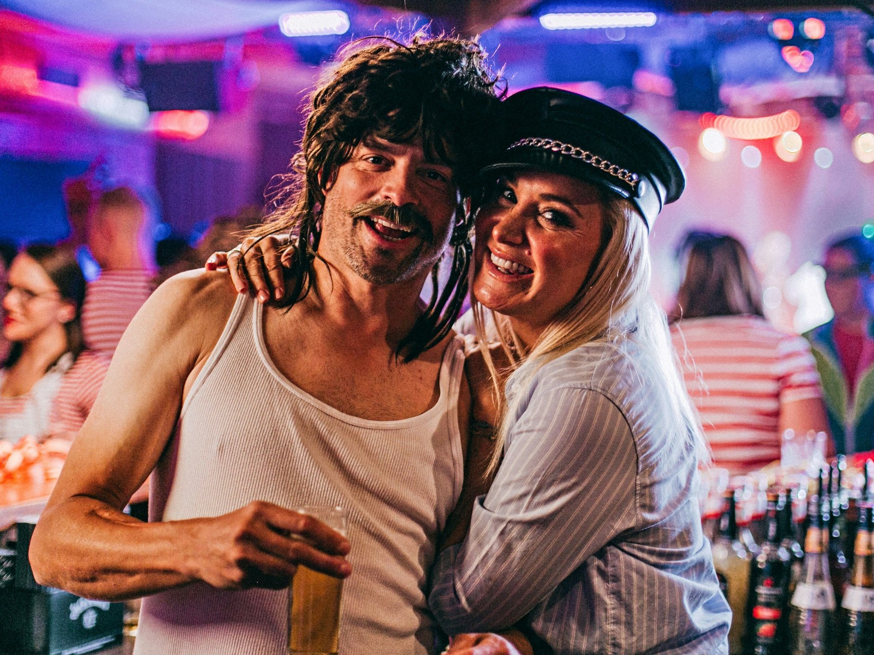 Janine Kunze und Daniel Buder beim Domstürmer-Dreh.