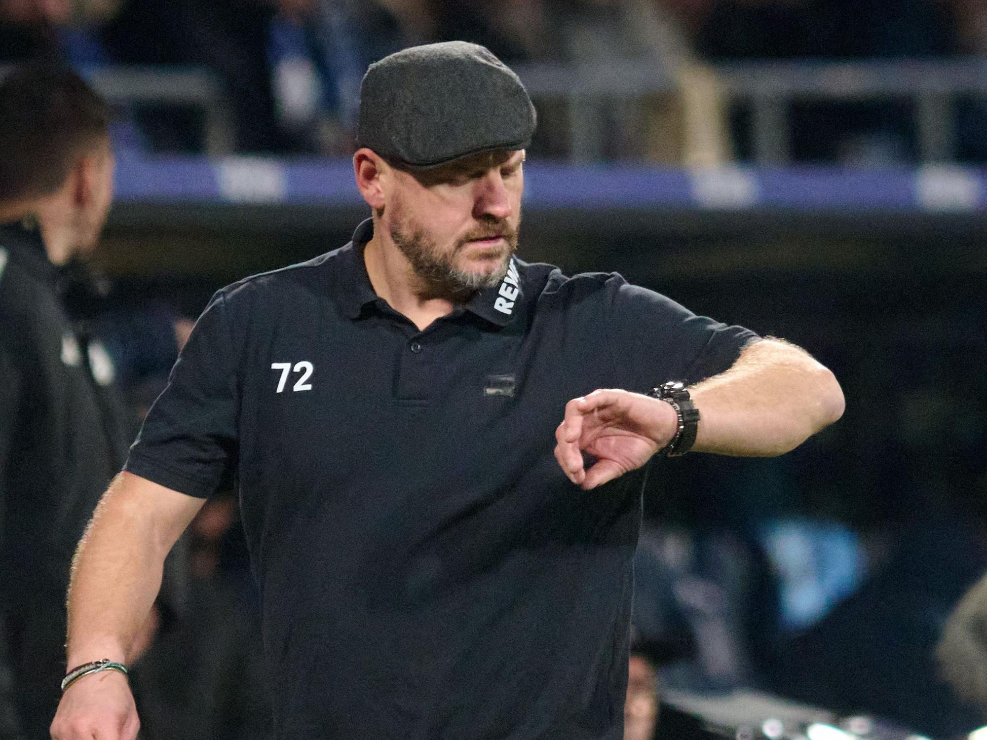 Trainer Steffen Baumgart beim Spiel in Bochum.