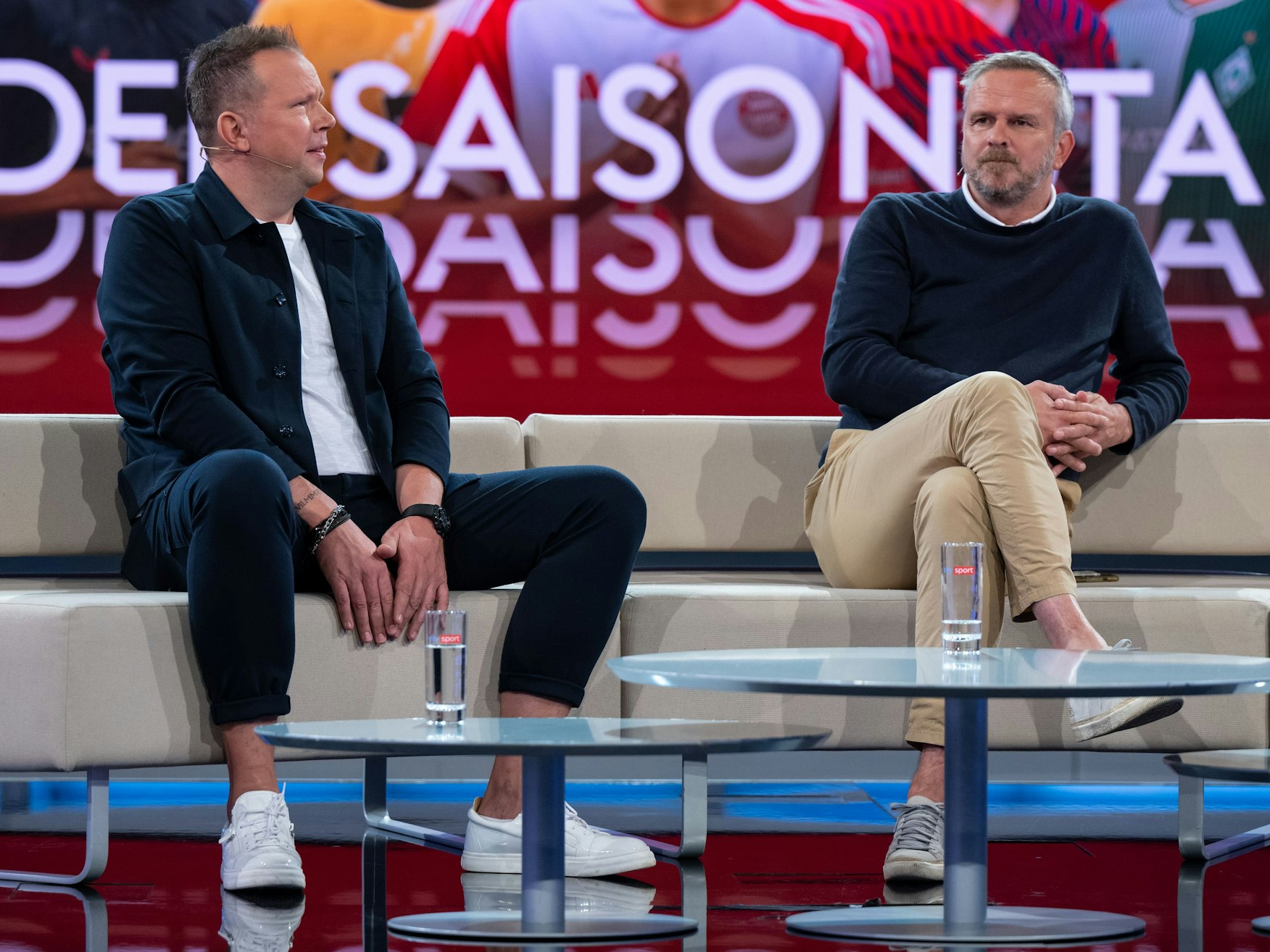 Wolff Fuss (l) und Didi Hamann im Sky-Studio.