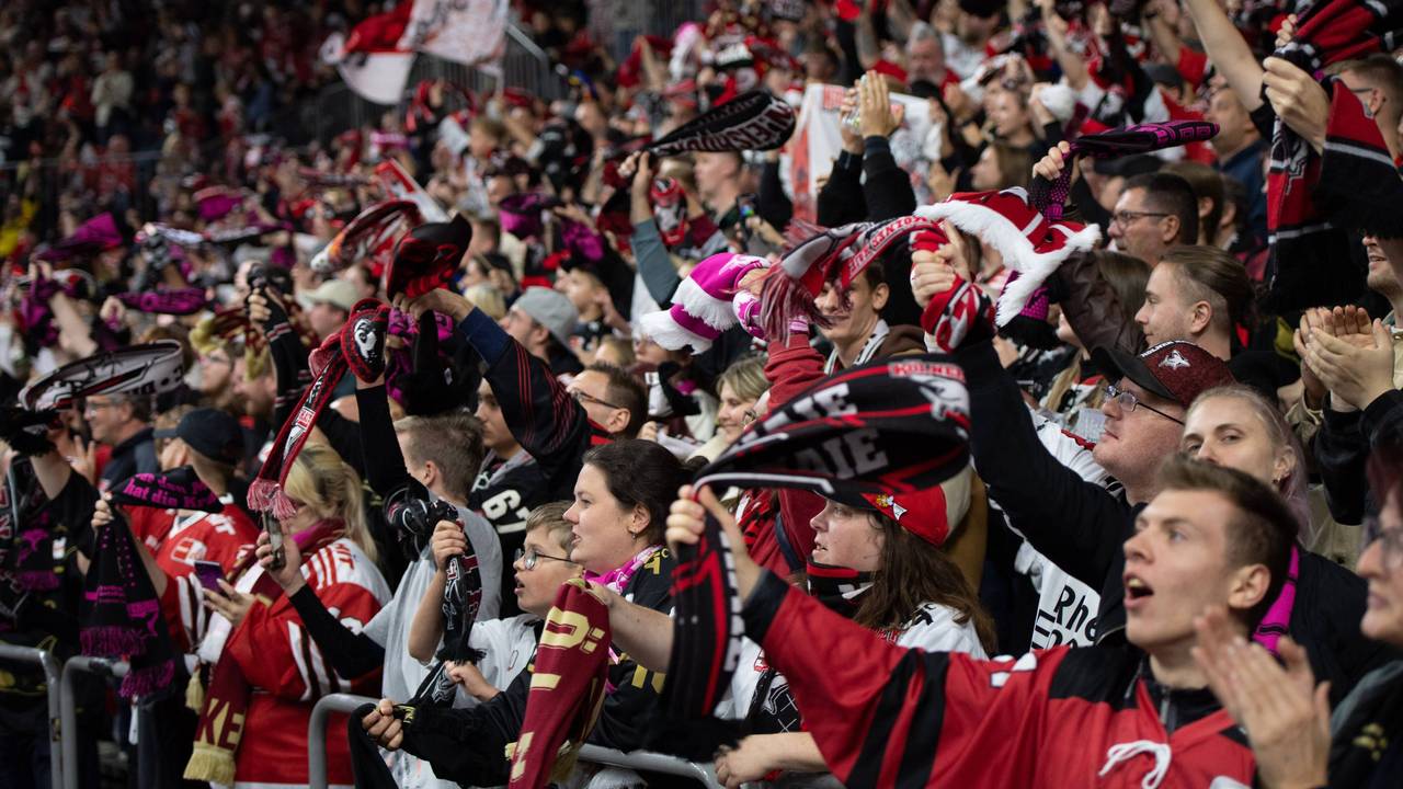 DEL: Kölner Haie gegen Eisbären Berlin – Fans auf der Tribüne.