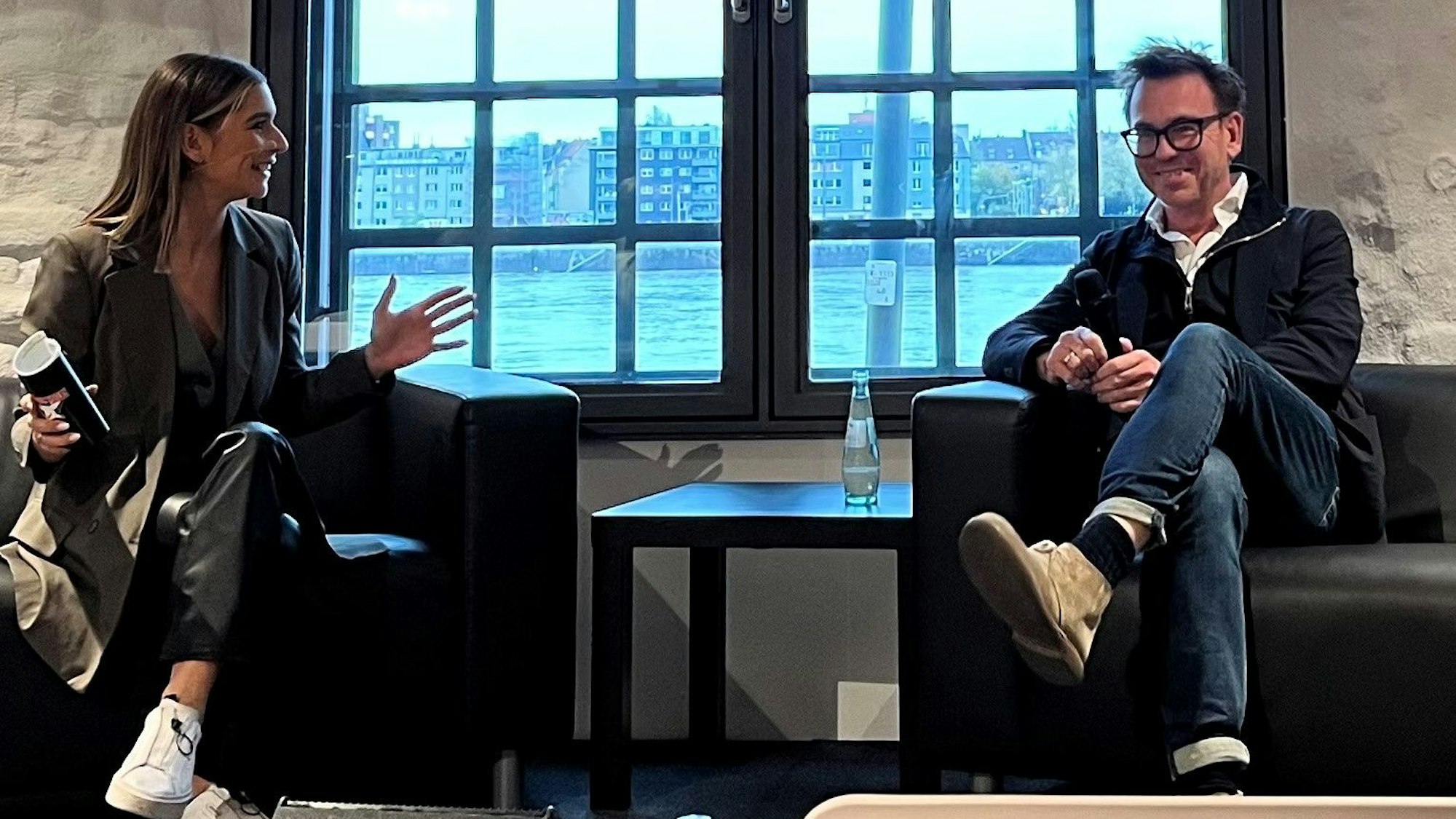 FC-Geschäftsführer Markus Rejek im Gespräch mit Jana Wosnitza.