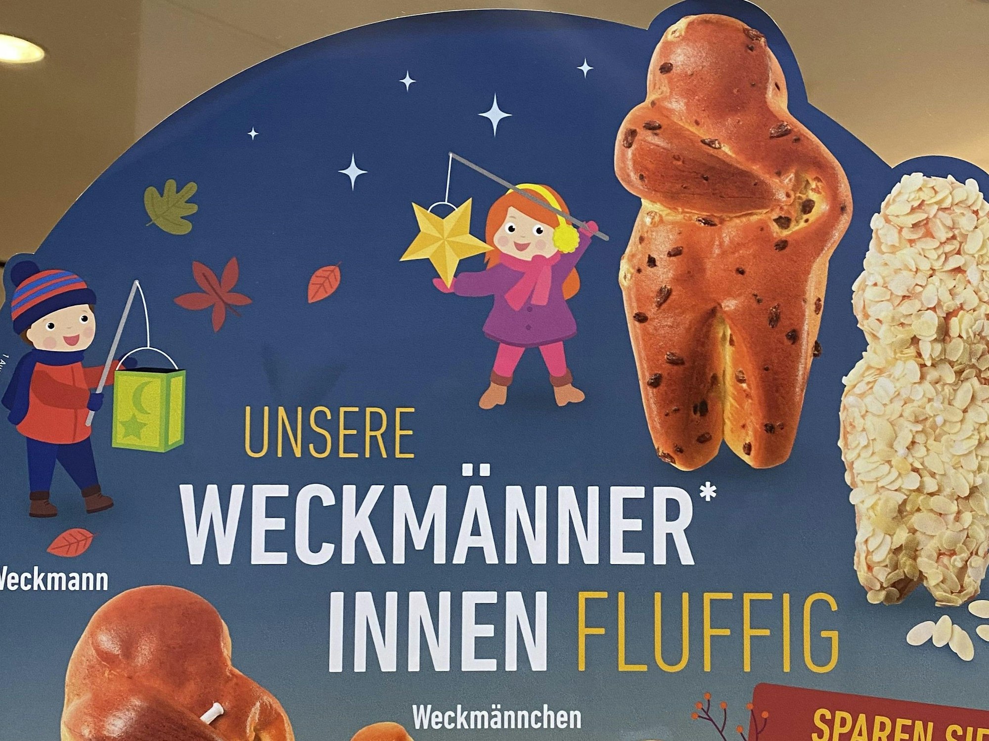 Die Bäckereikette Kamps wirbt für seine Weckmänner: Die Abbildungen des Gebäcks sorgen auf Reddit für jede Menge Gelächter.