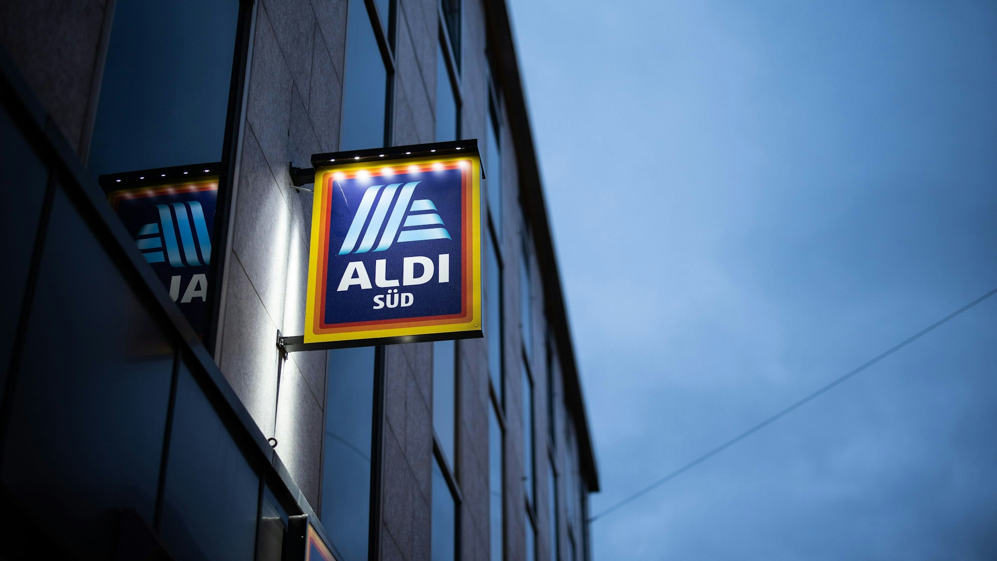 Das Logo einer Aldi-Süd-Filiale.