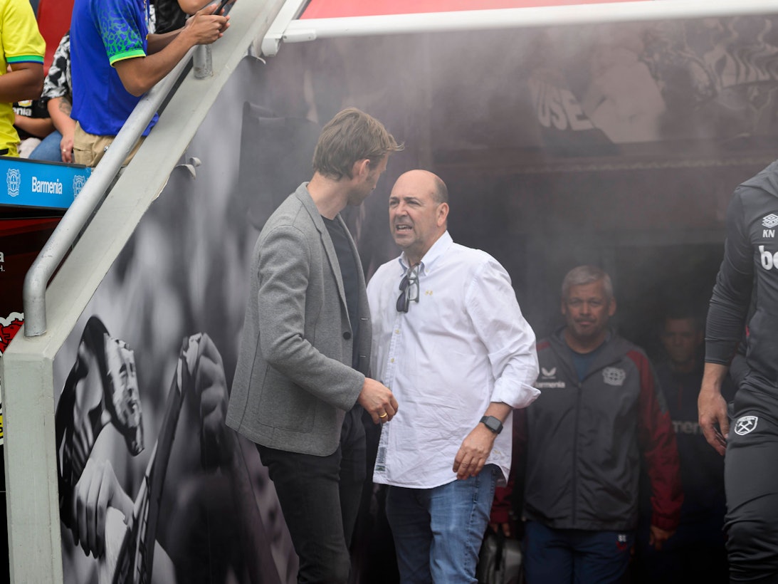 Simon Rolfes und Fernando Carro sind Geschäftsführer bei Bayer Leverkusen.