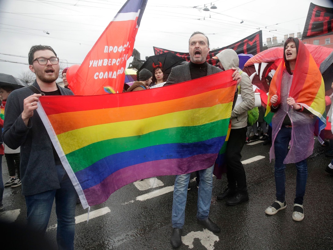 Demonstration für LGBTQ+-Rechte.