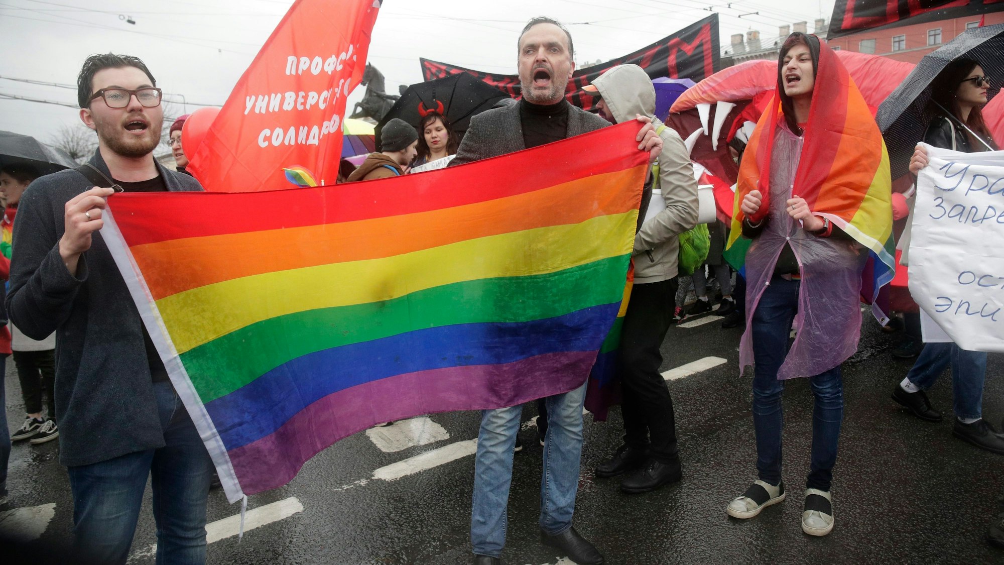 Demonstration für LGBTQ+-Rechte.