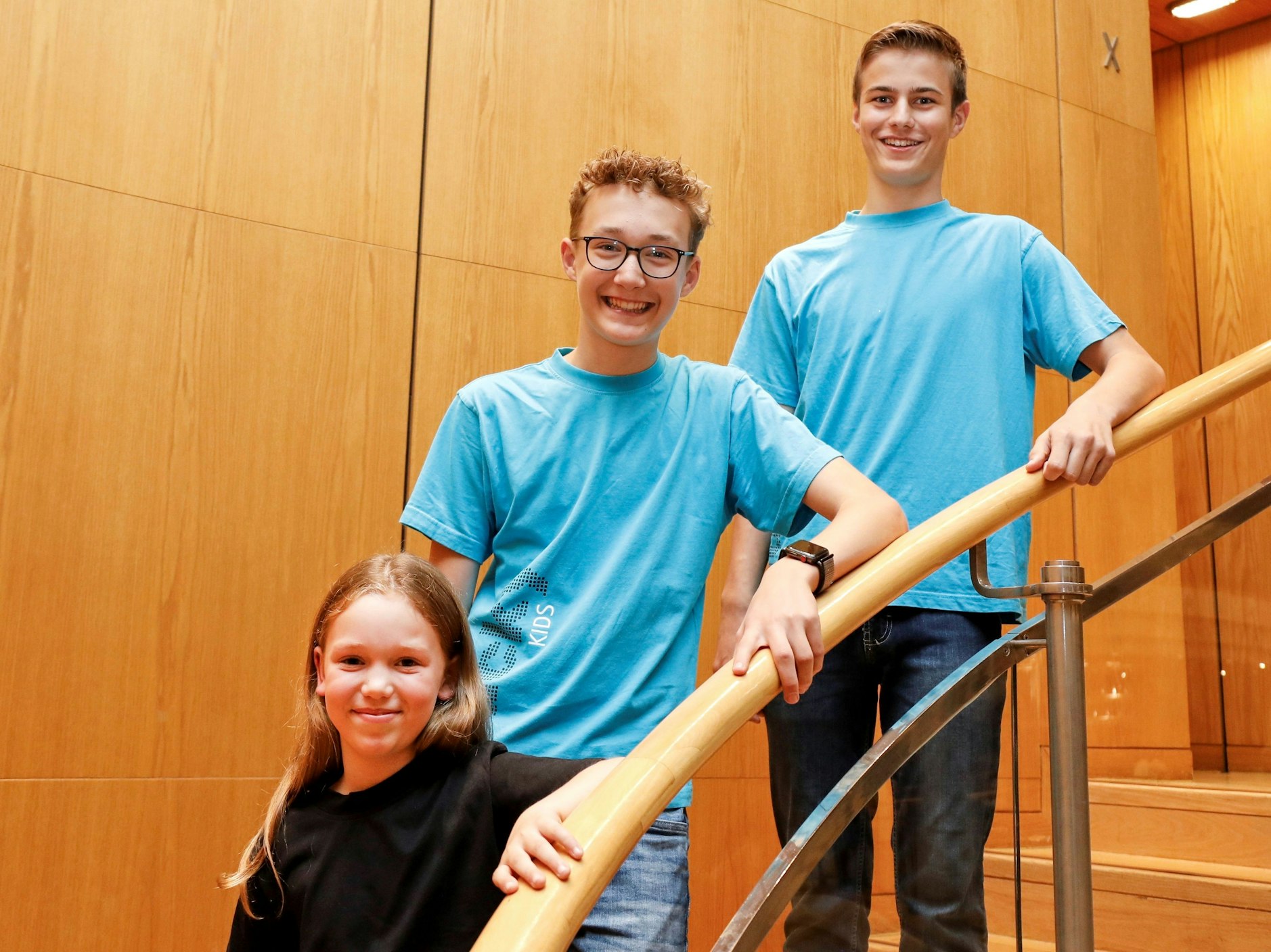 Annika (9), Paul (14) und Nils (15) von den Lucky Kids.