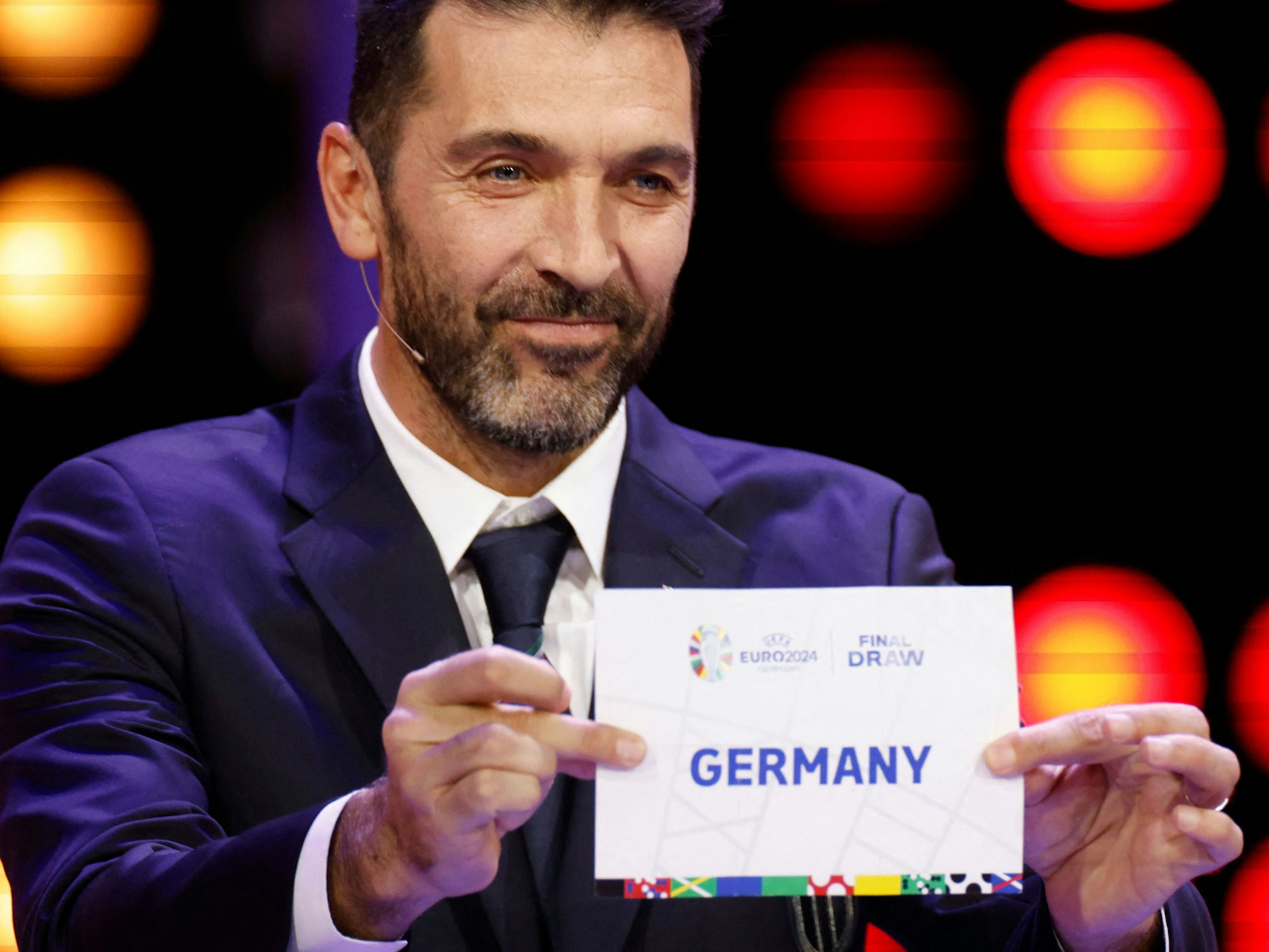 Gianluigi Buffon bei der Auslosung.