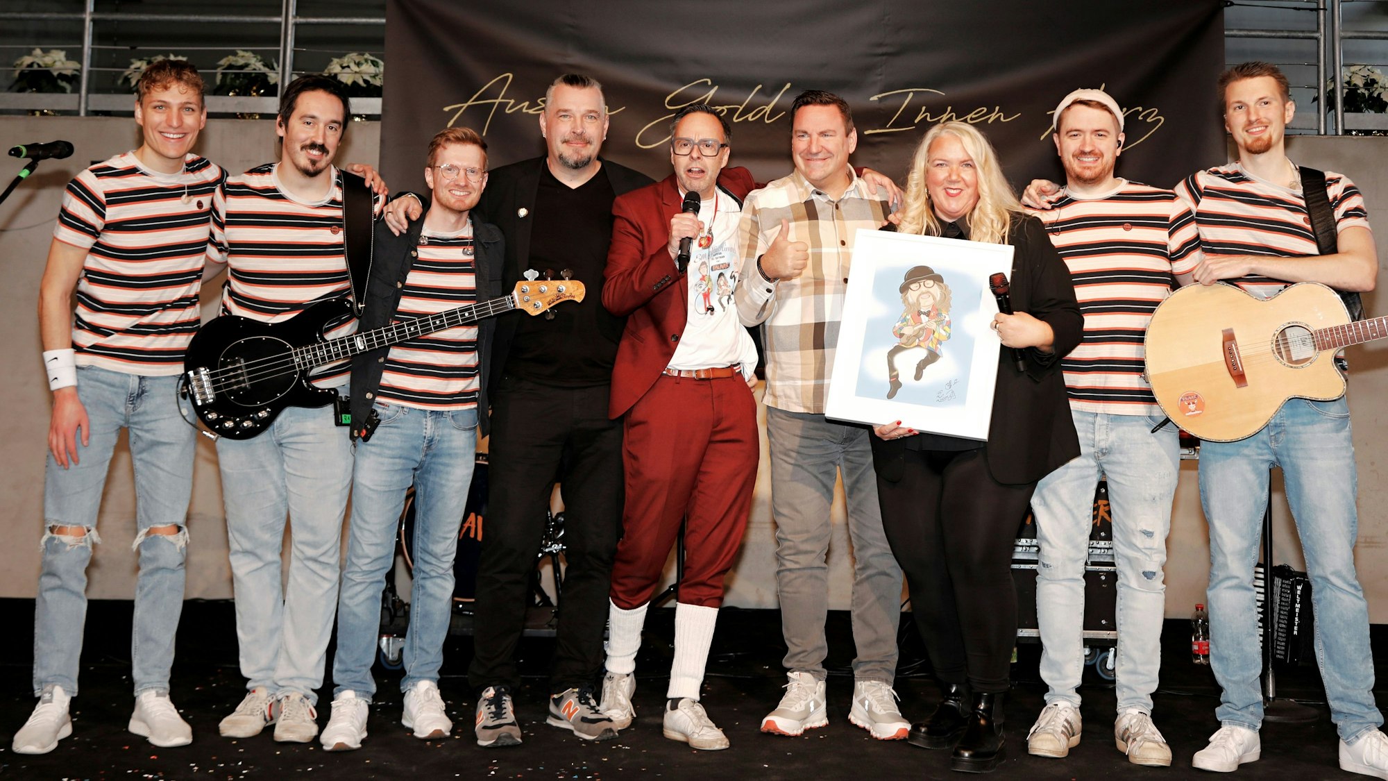 Übergabe eines Bildes von Hans Süper.