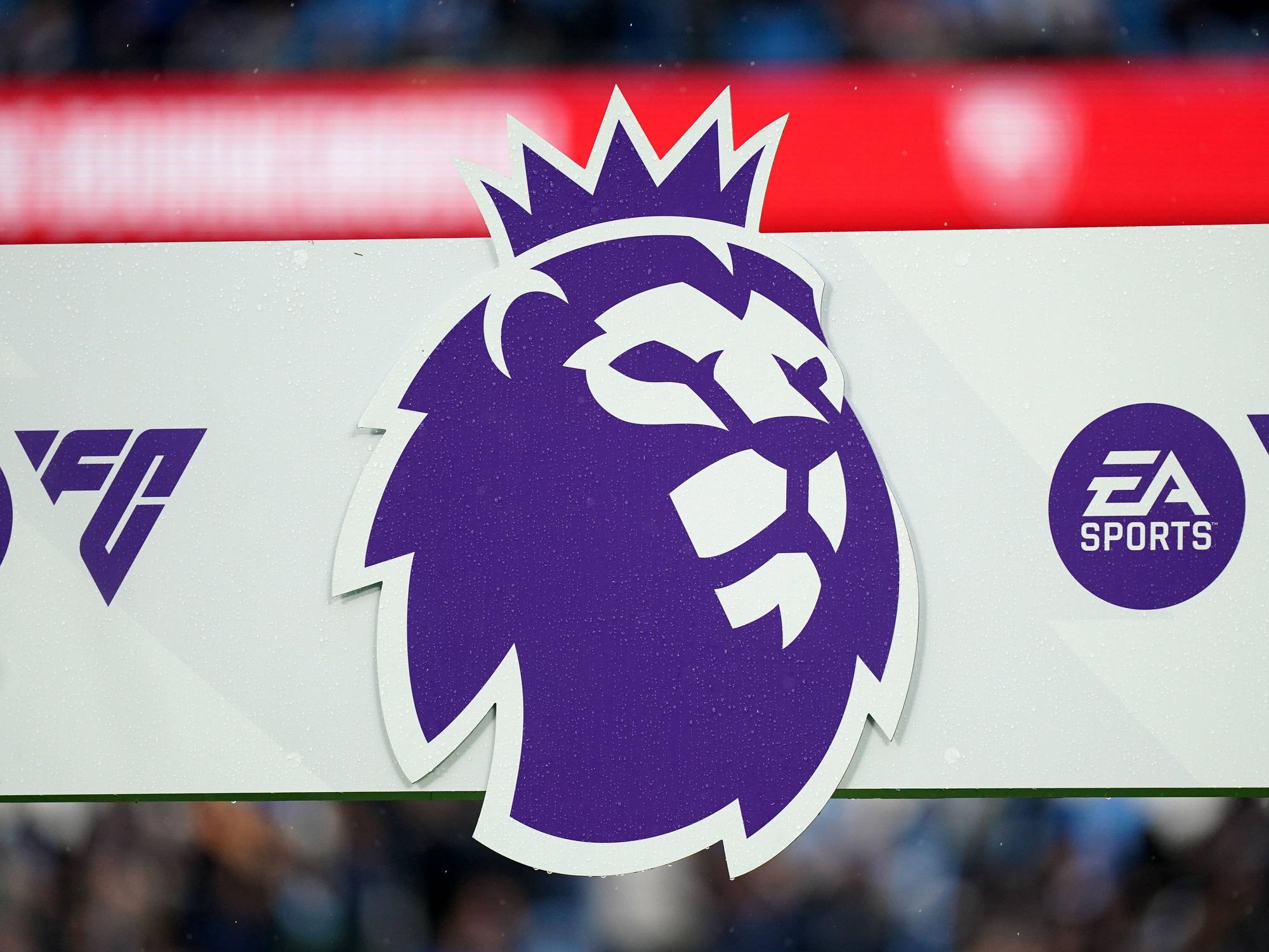 Das Wappen der Premier League vor dem Spiel zwischen Manchester City und dem AFC Bournemouth am 4. November 2023.
