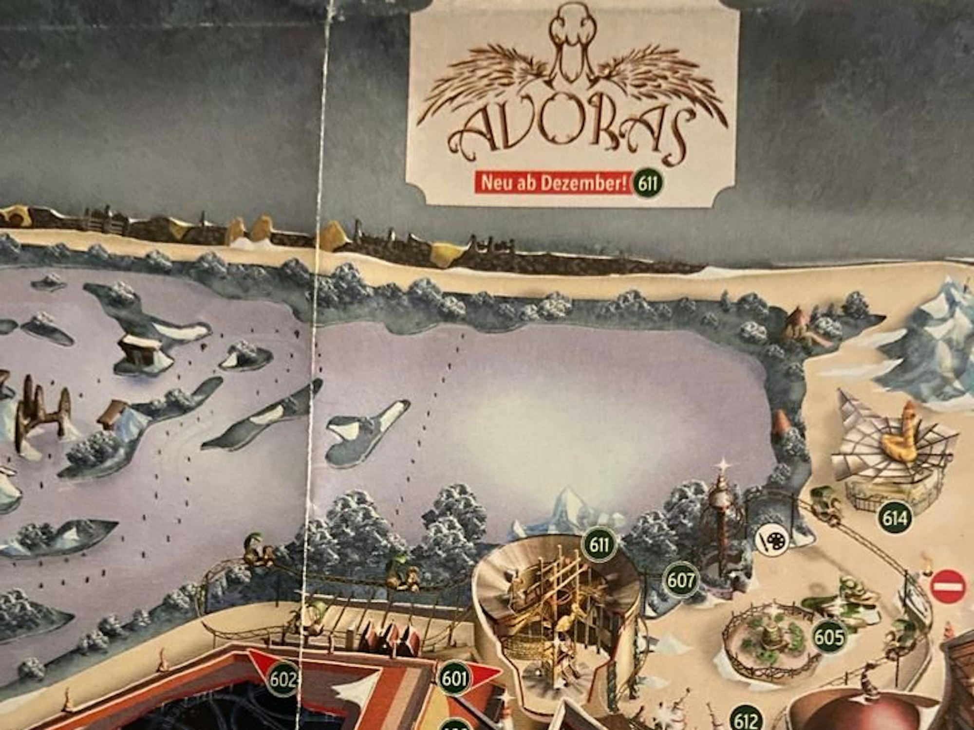 Parkplan des Phantasialand als Visualisierung.