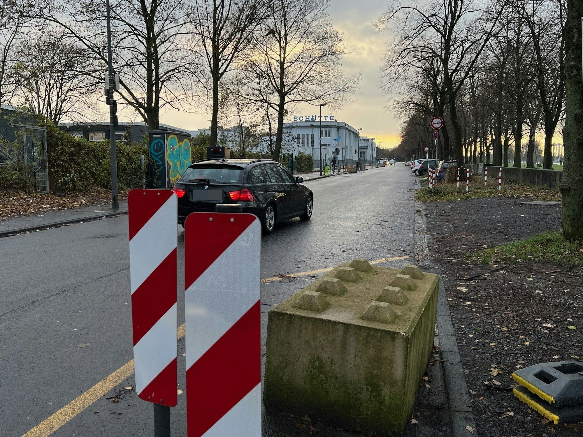 Ein Blick auf die Alfred-Schütte-Allee.