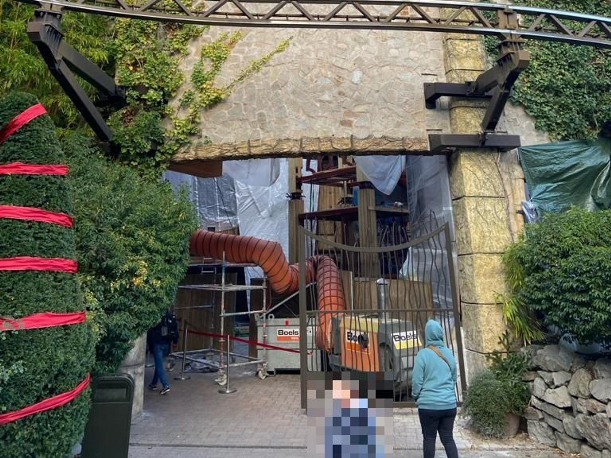 Blick in die Baustelle der neuen Attraktion Avoras im Phantasialand.