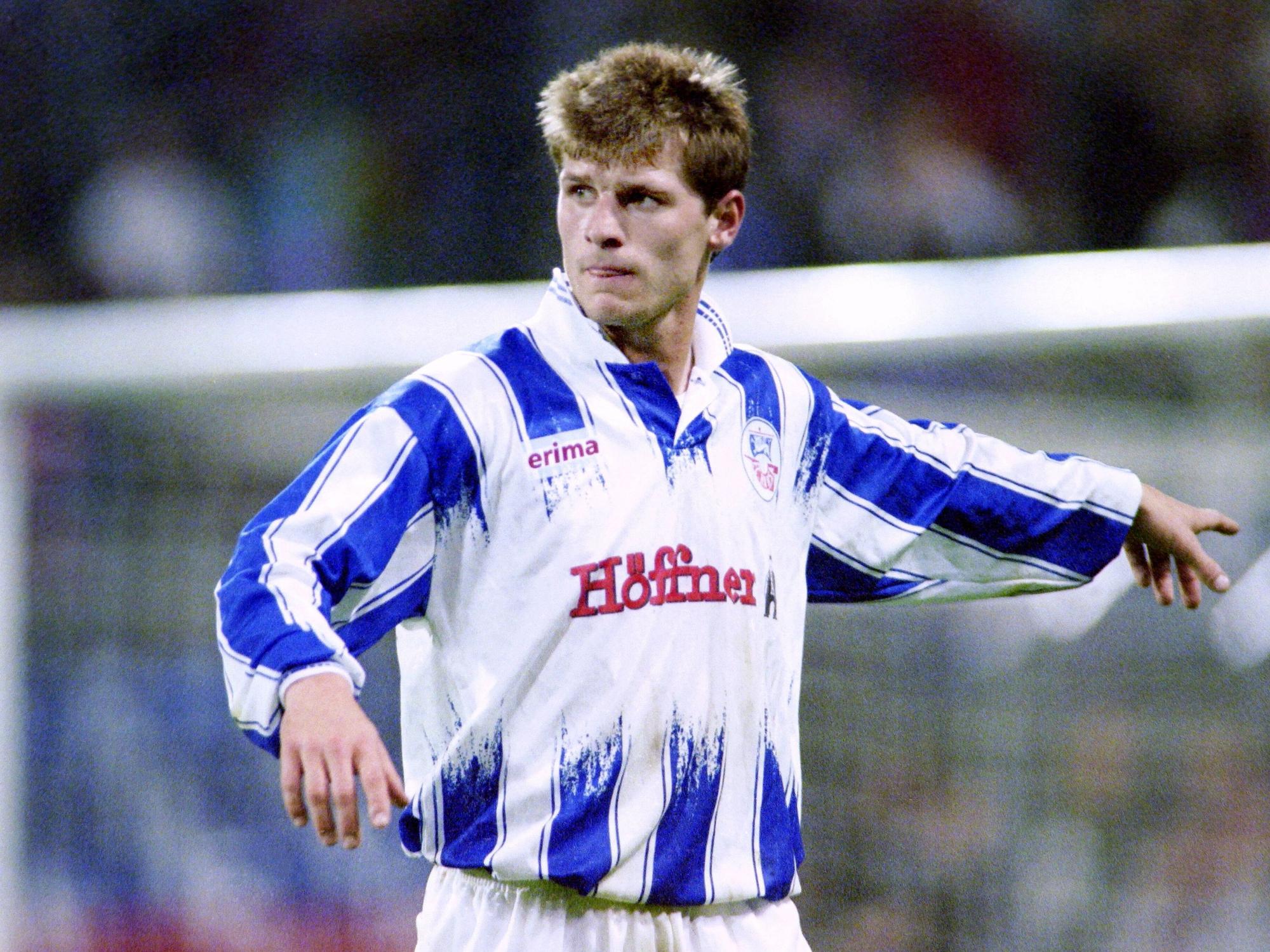 Hansa Rostock: Steffen Baumgart als Stürmer in Aktion.