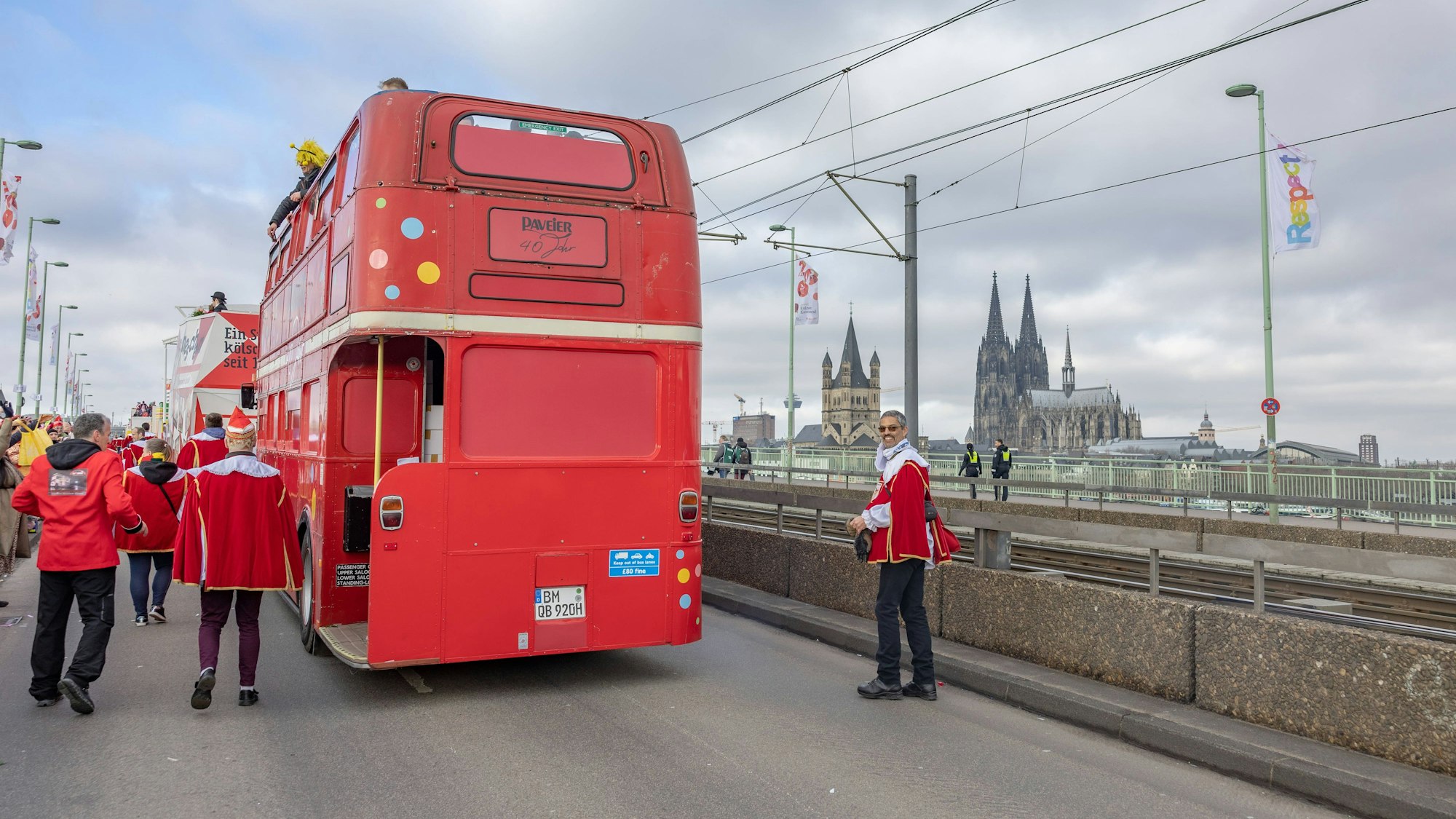 40 Jahre Paveier im Rosenmontagszug 2023.