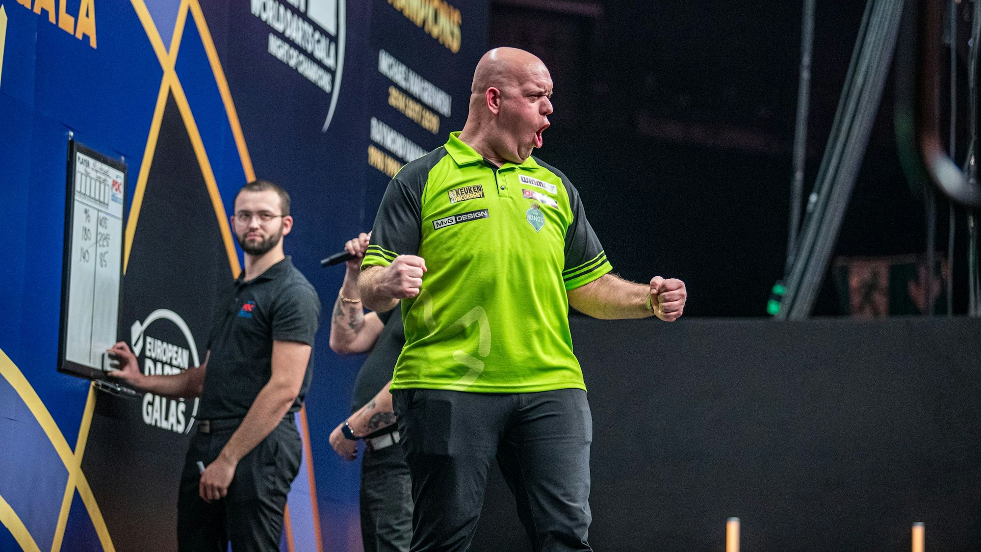 Michael van Gerwen bei der World Darts Gala in Köln.