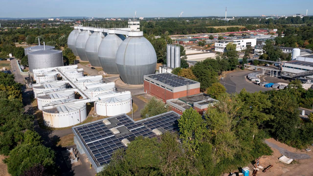 Übersichtsbild des Klärwerks Stammheim der Stadtentwässerungsbetriebe.
