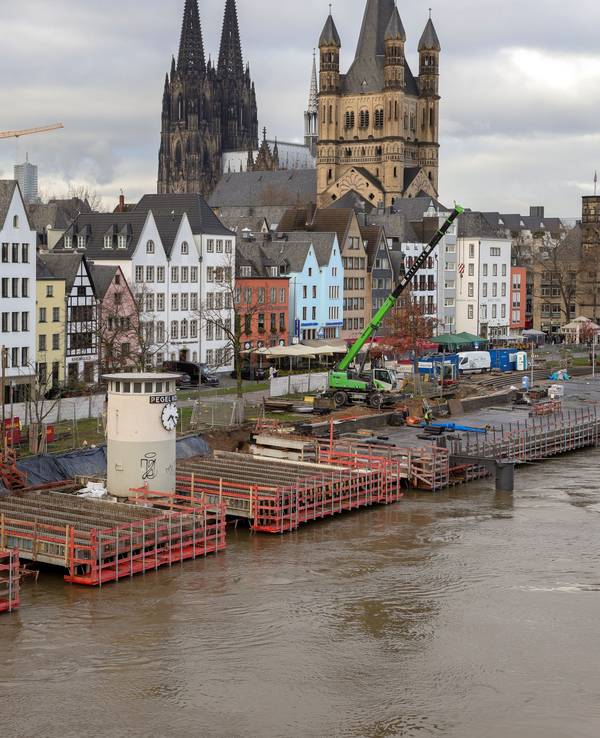 Die Baustelle am Kölner Pegel