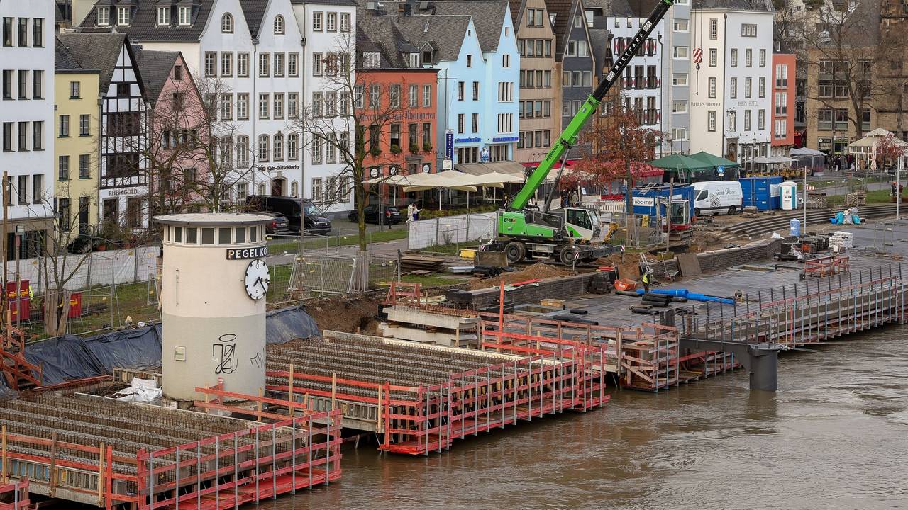 Die Baustelle am Kölner Pegel