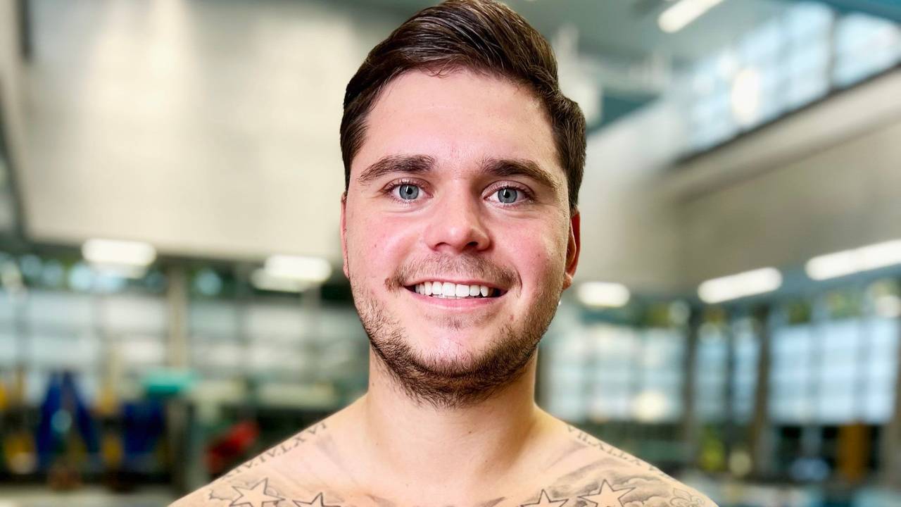 Nico Legat beim Training für das RTL-Turmspringen