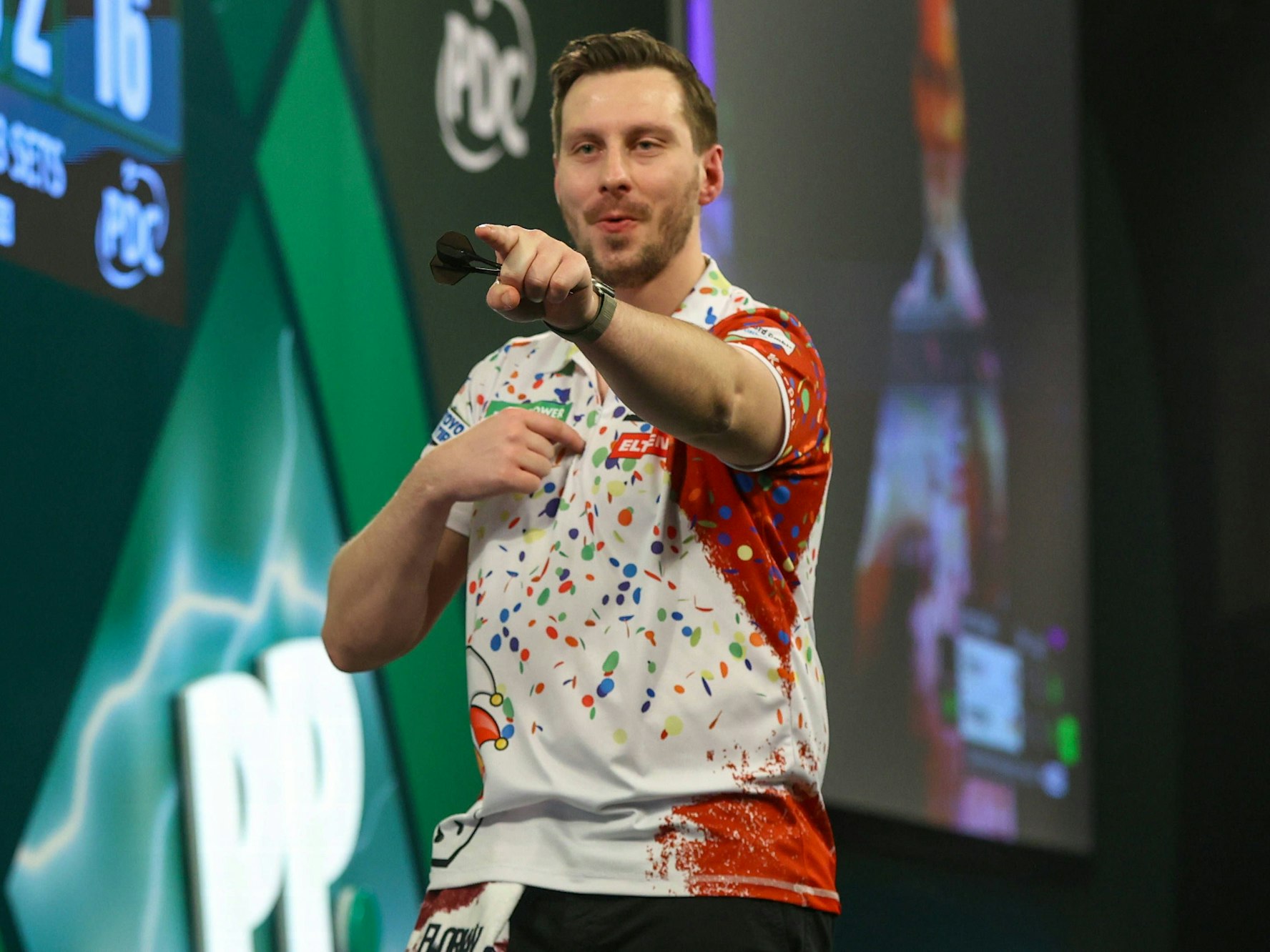 Florian Hempel feiert seinen Erfolg.