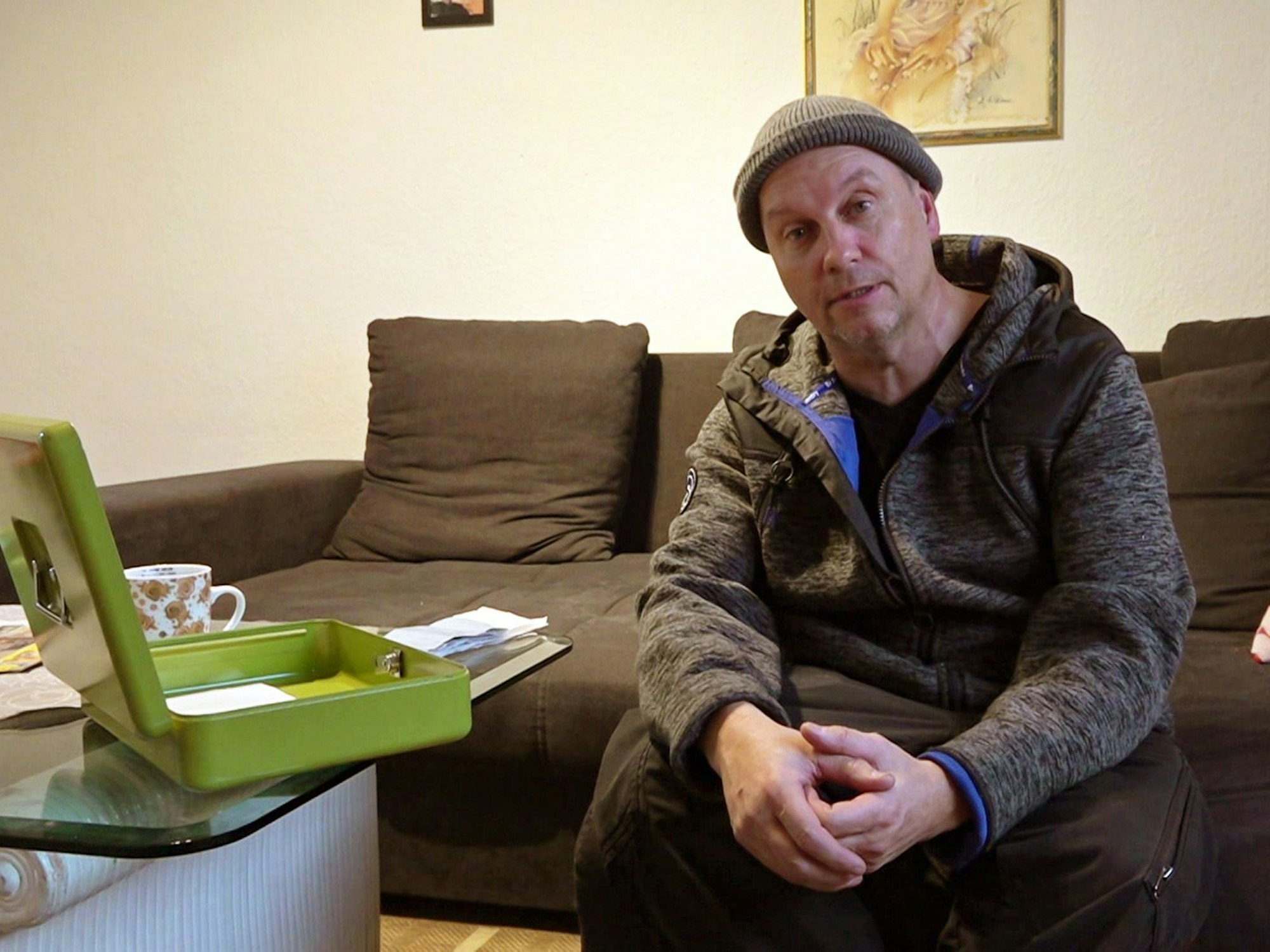 Hausmeister Michael bei „Hartz und herzlich“.