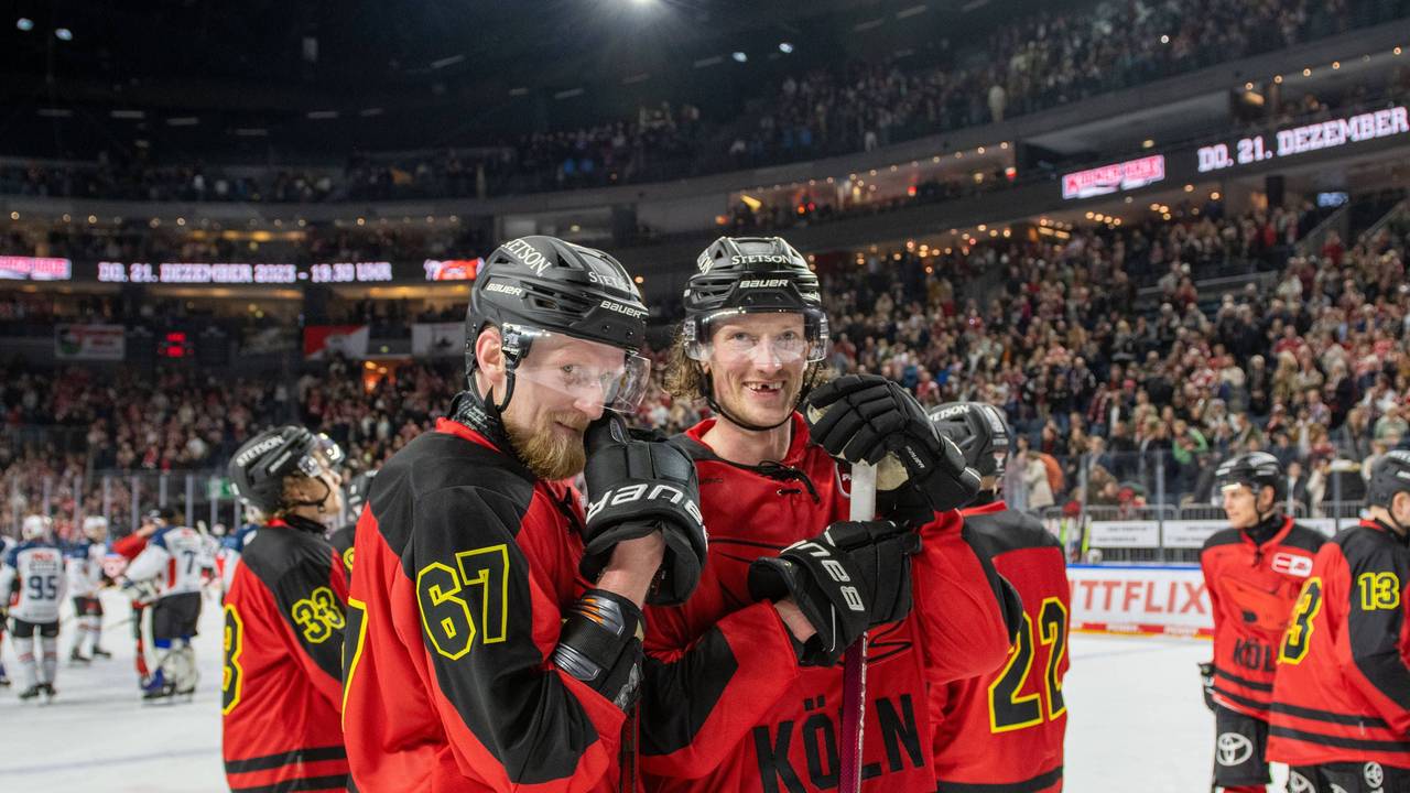 Haie-Verteidiger auf dem Eis: Stanislav Dietz und Andrej Sustr