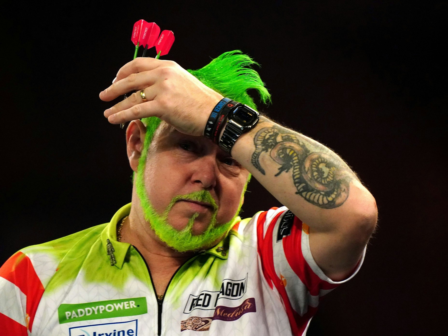 Peter Wright in Aktion.