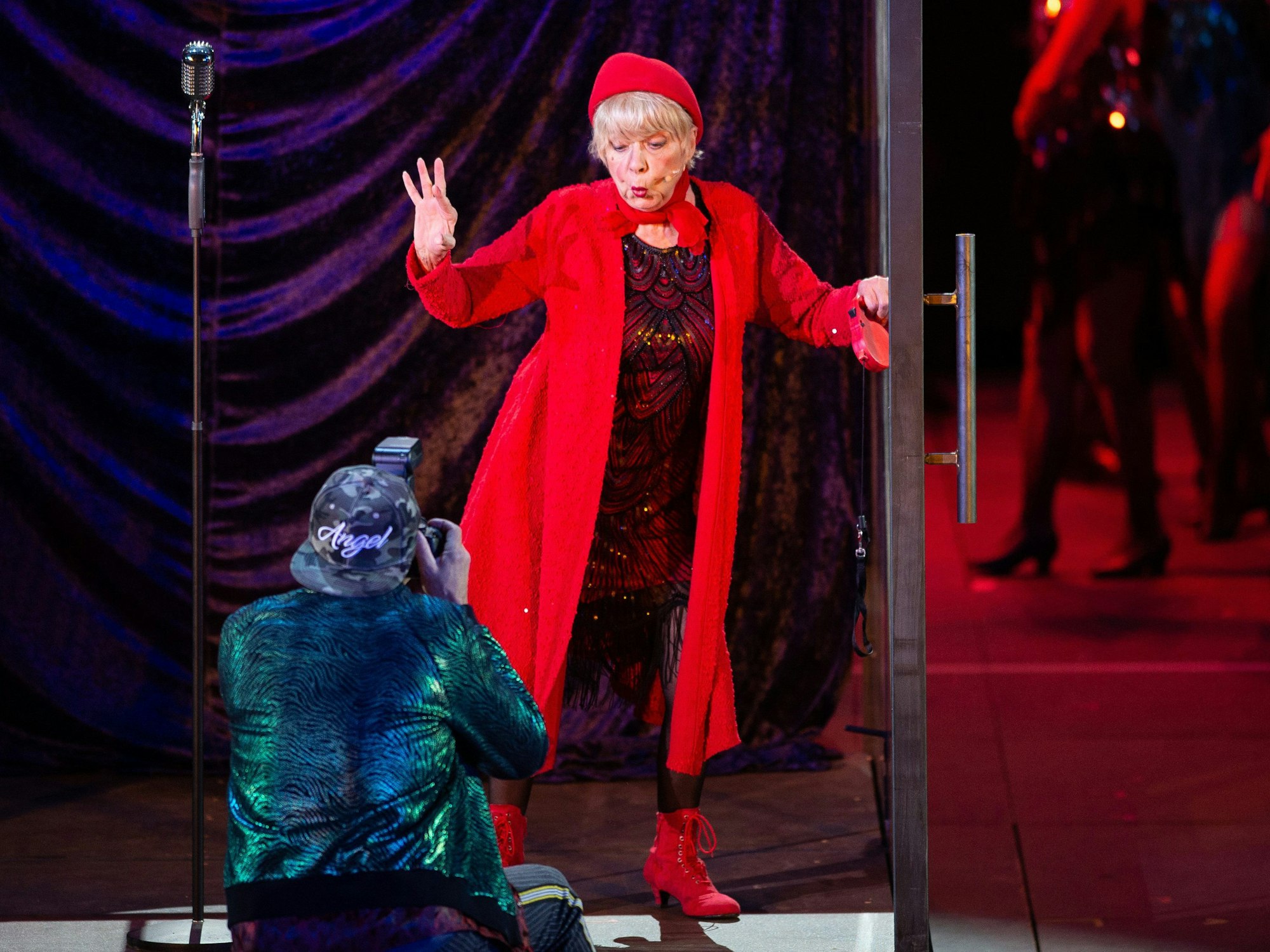 Schauspielerin Ingrid Steeger und Schauspieler Thorsten Nindel proben für das Schauspiel "Der Prozess" von Kafka bei den 69. Bad Hersfelder Festspielen.