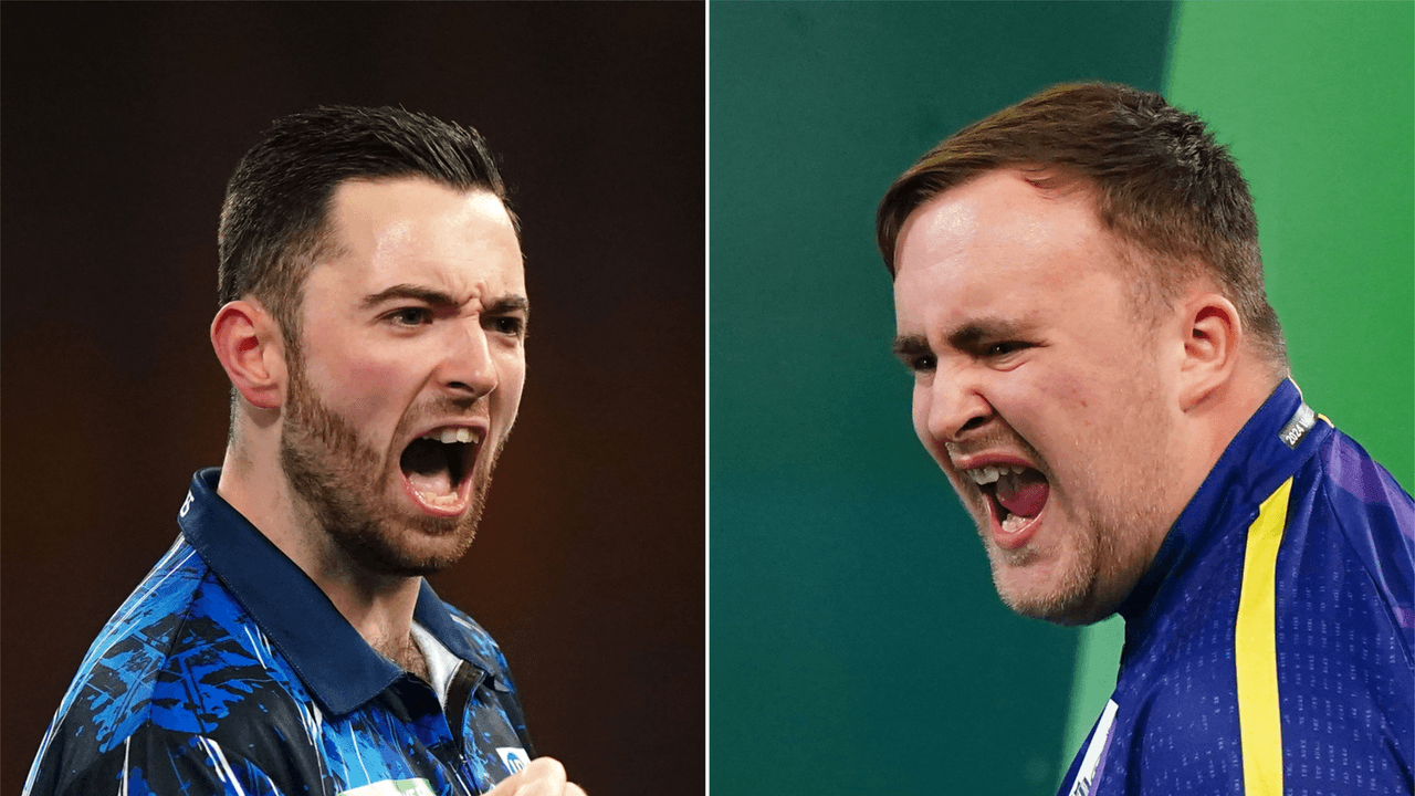 Finale der Darts-WM zwischen Luke Humphries (li.) und Luke Littler.