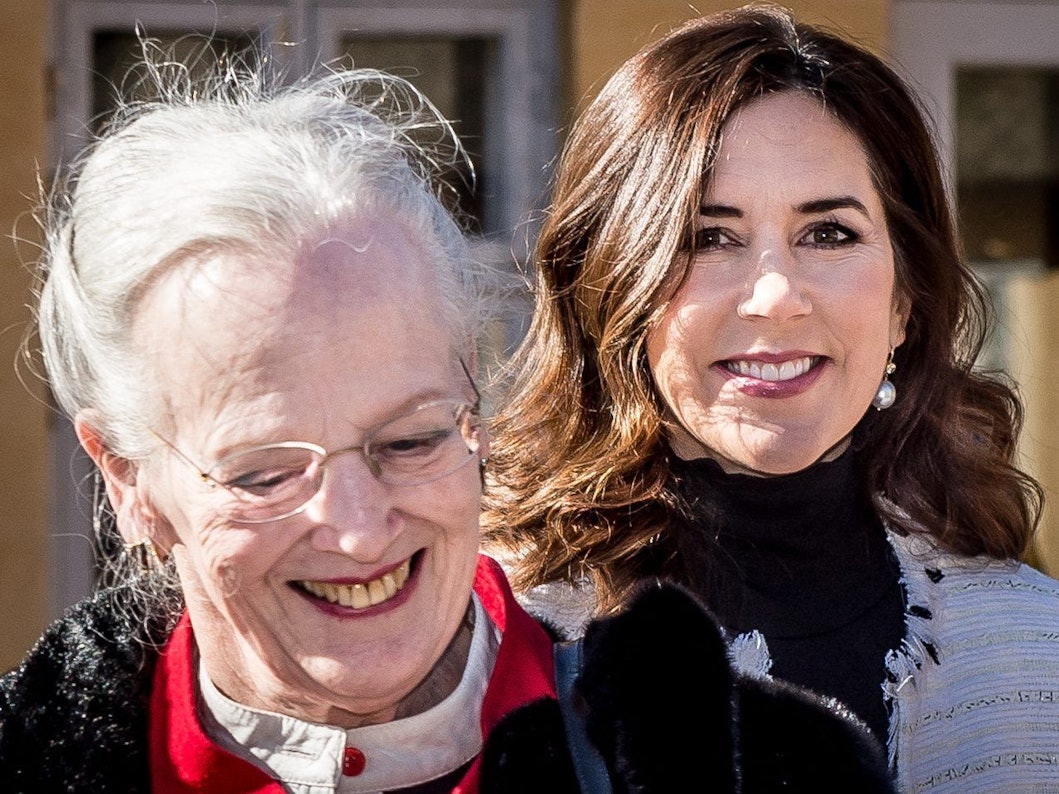 Margrethe II. und Königin Mary.