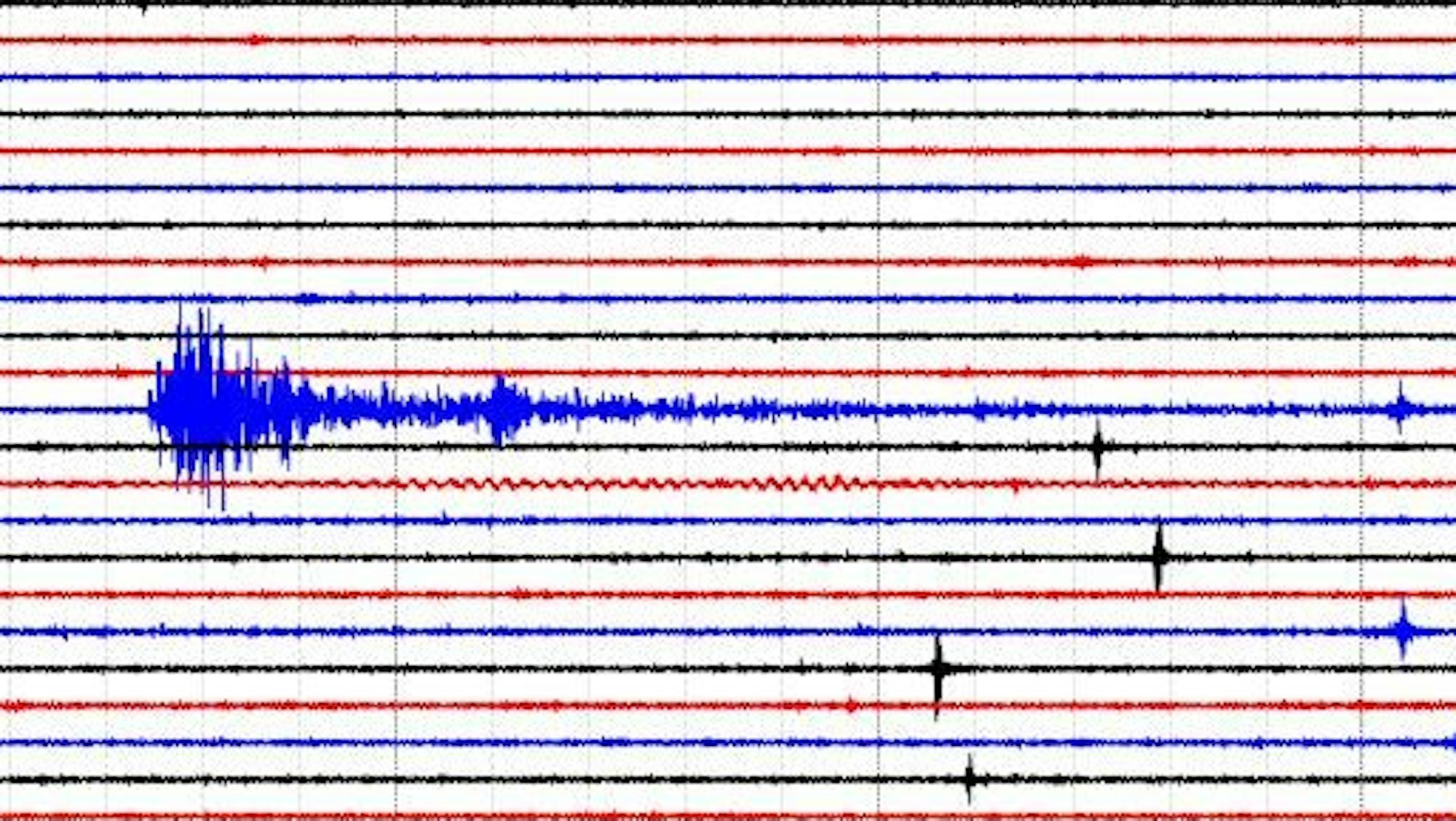 Das Foto zeigt eine Grafik eines Seismografen.
