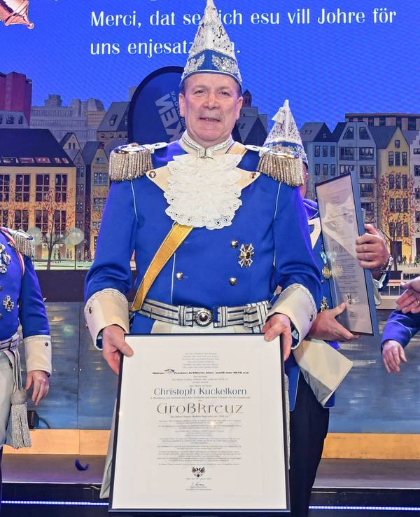 Chistoph Kuckelkorn bei den Blauen Funken.