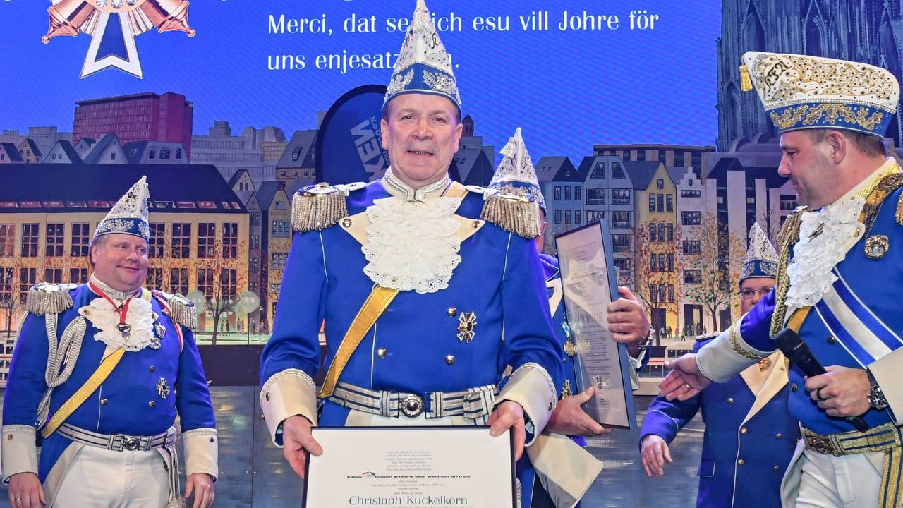 Chistoph Kuckelkorn bei den Blauen Funken.