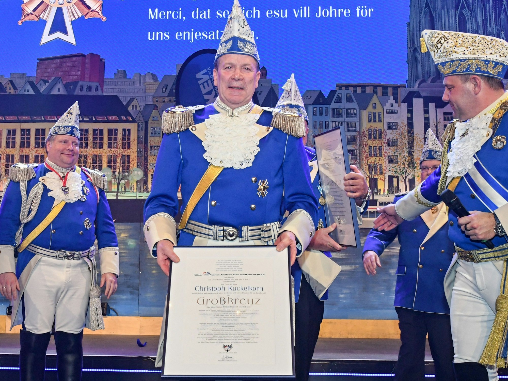 Chistoph Kuckelkorn bei den Blauen Funken.