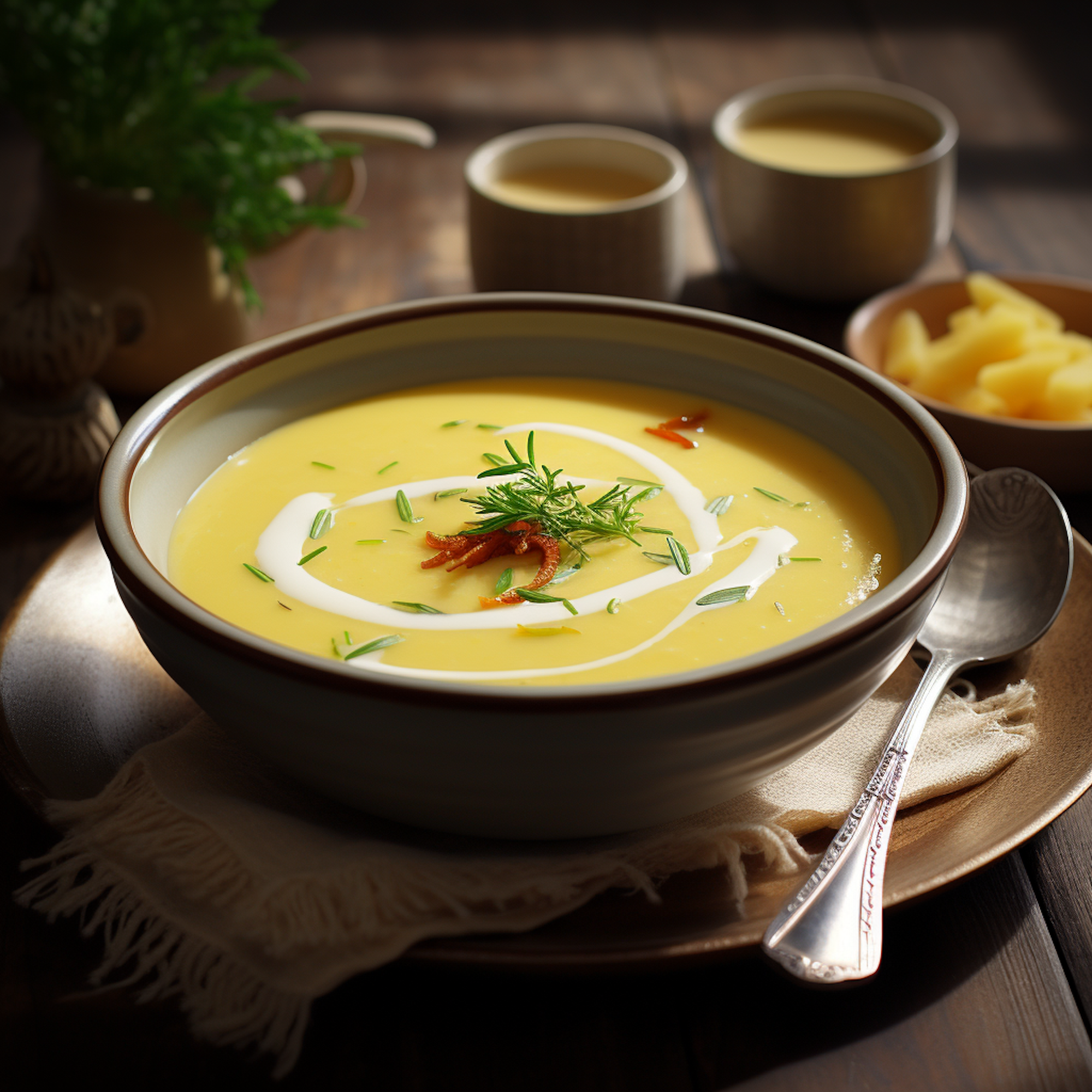Kartoffelsuppe in einer Schüssel