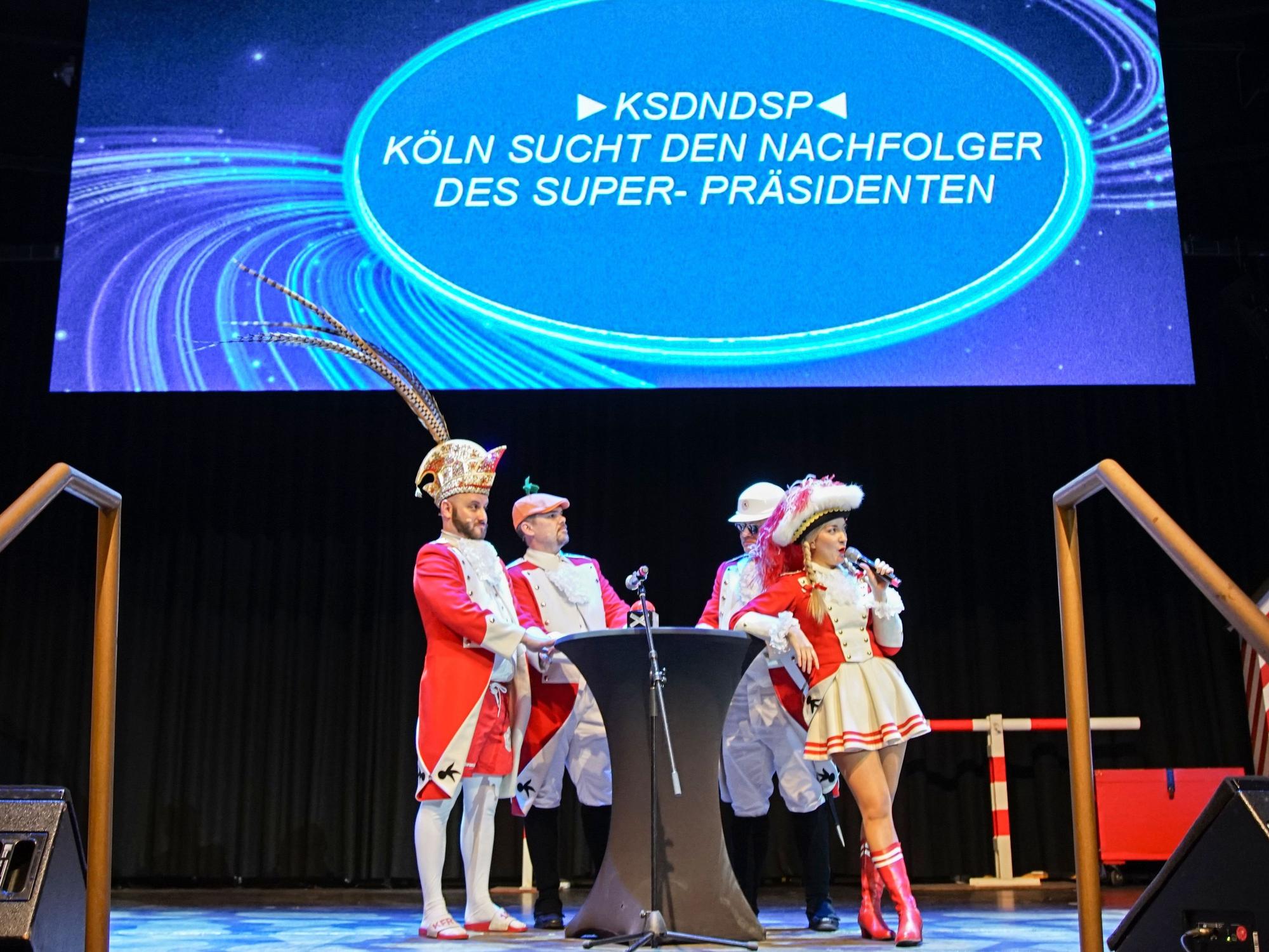 Castingshow „Köln sucht den Nachfolger des Super-Präsidenten“.